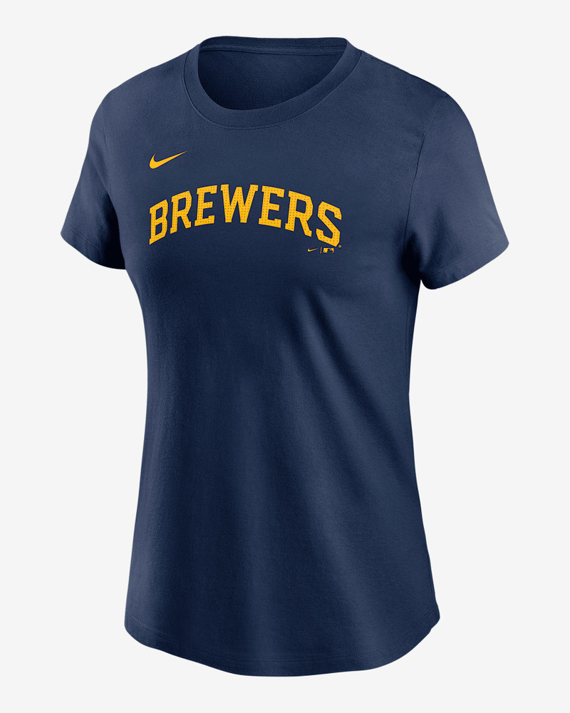 Christian Yelich Milwaukee Brewers Fuse Women's Nike MLB T-Shirt 1