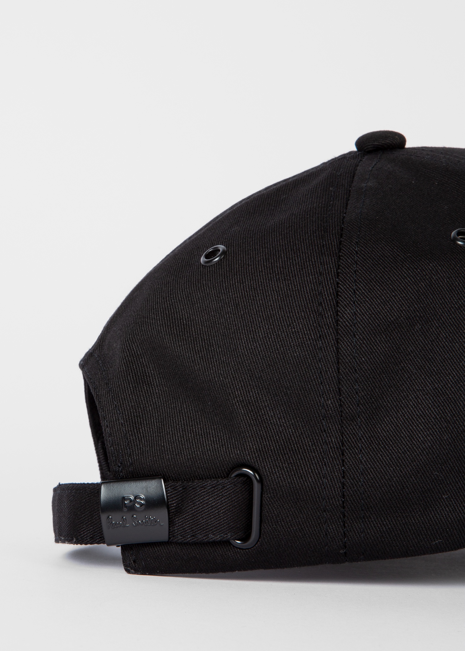 Black Cotton 'Zebra' Logo Baseball Cap - 3