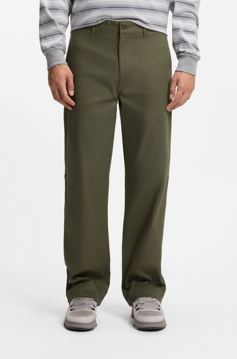 REGULAR-FIT PANTS IN STRETCH-COTTON SATIN 2