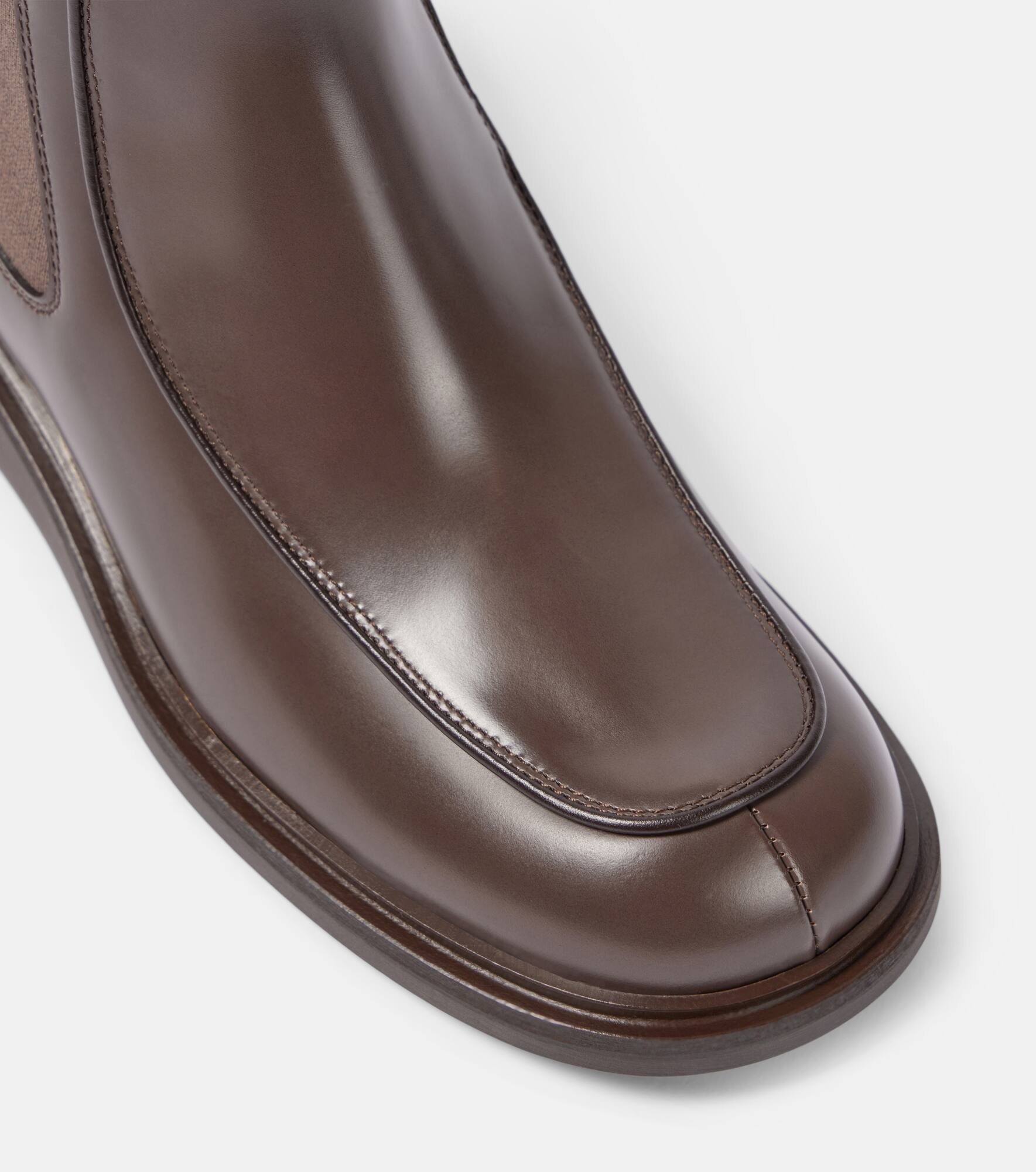 Brushed leather Chelsea boots - 4