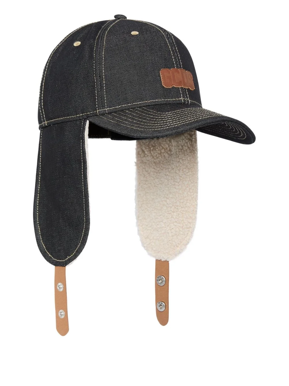 earflaps denim cap - 1