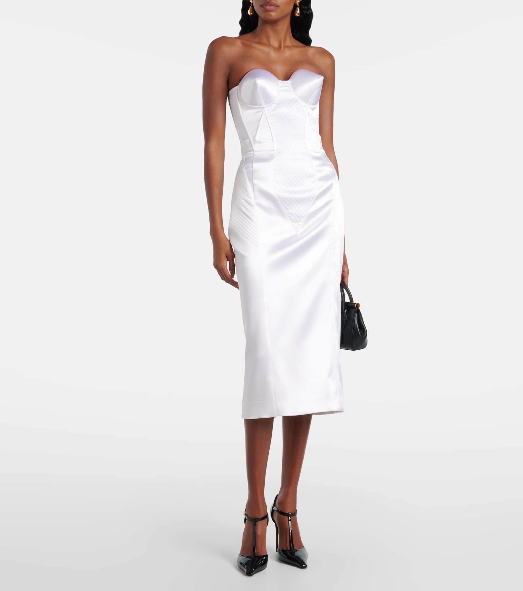 Strapless satin corset dress - 2