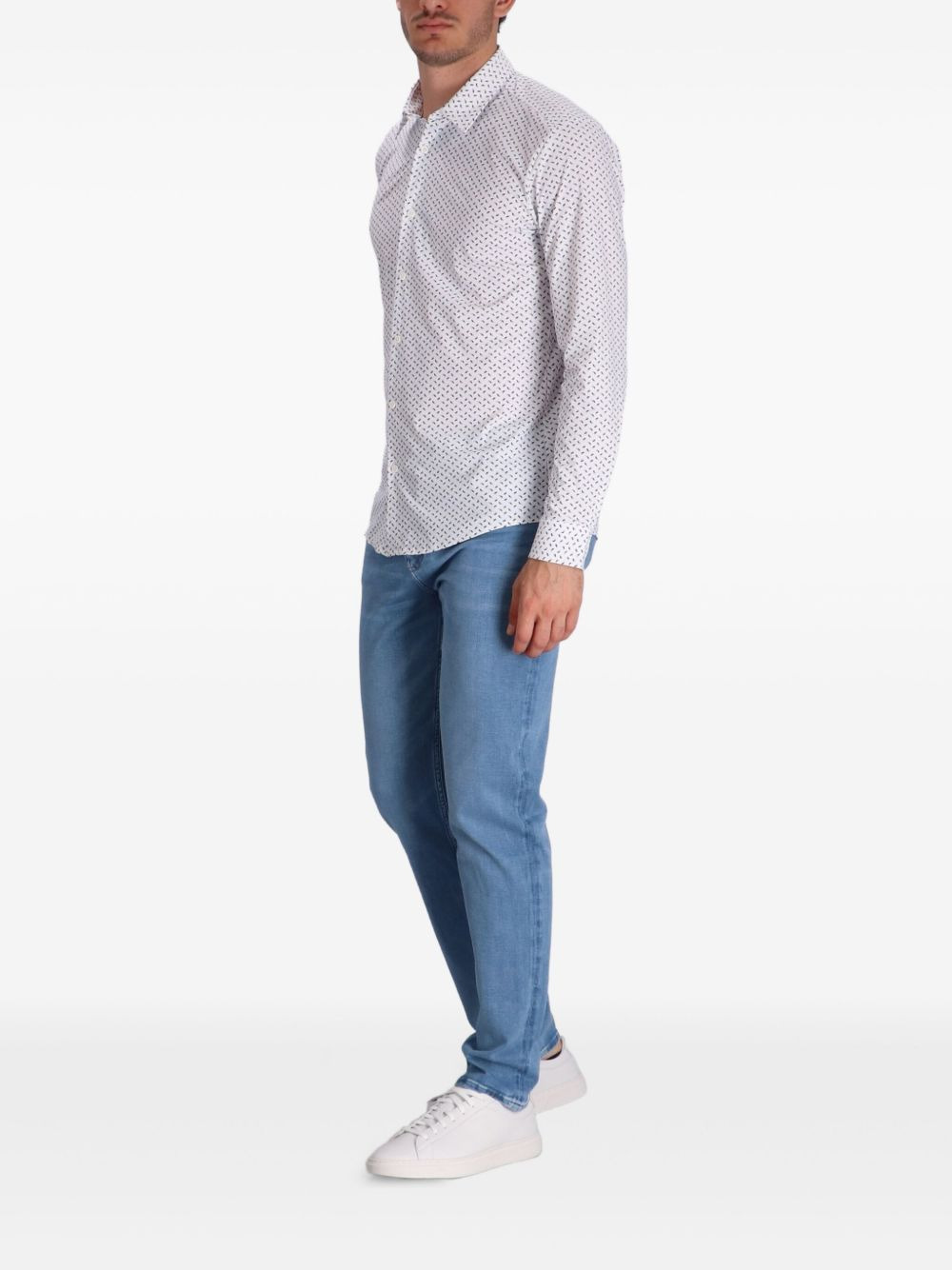 long-sleeved patterned shirt - 2