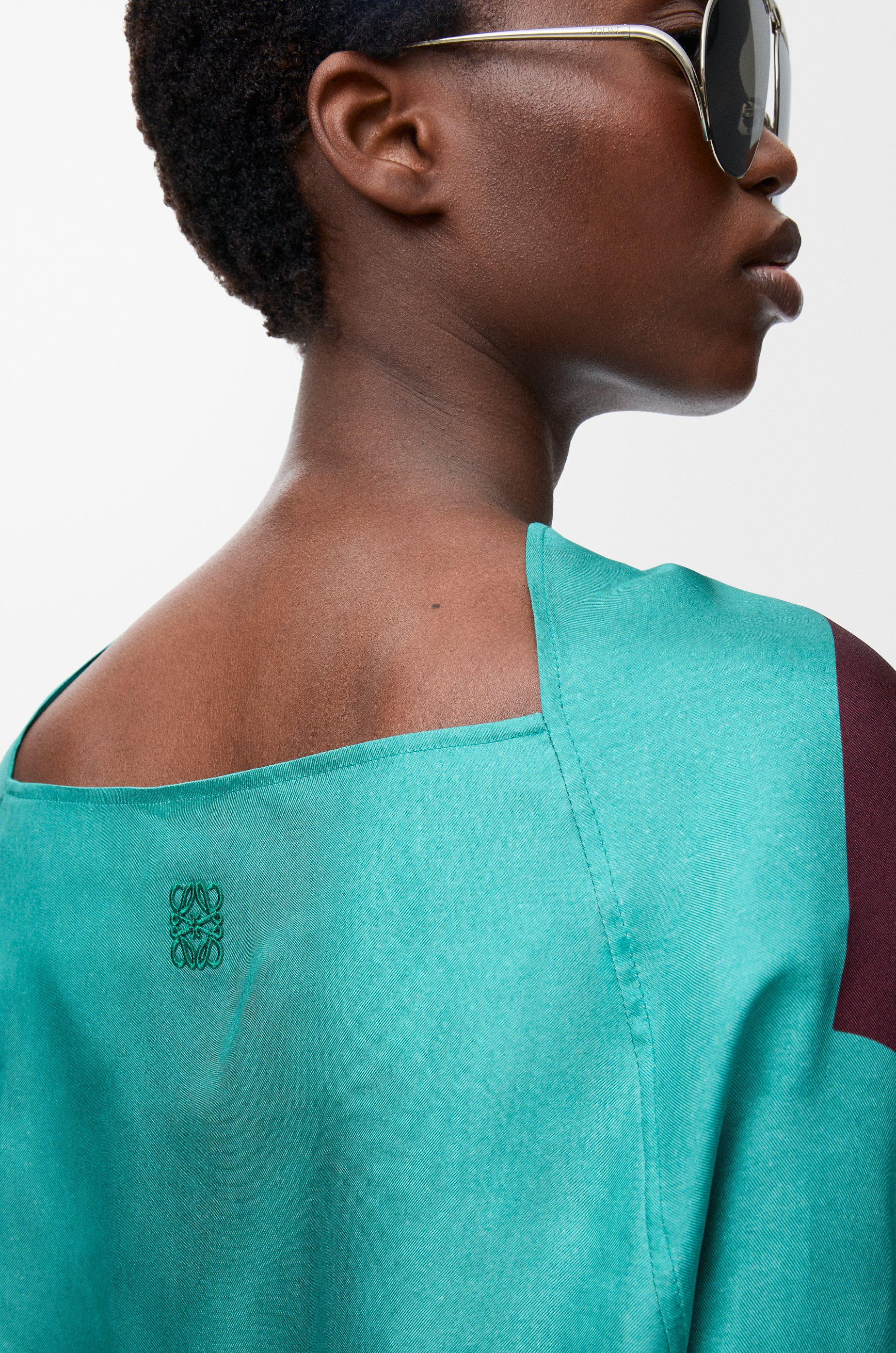 Scarf top in silk - 5