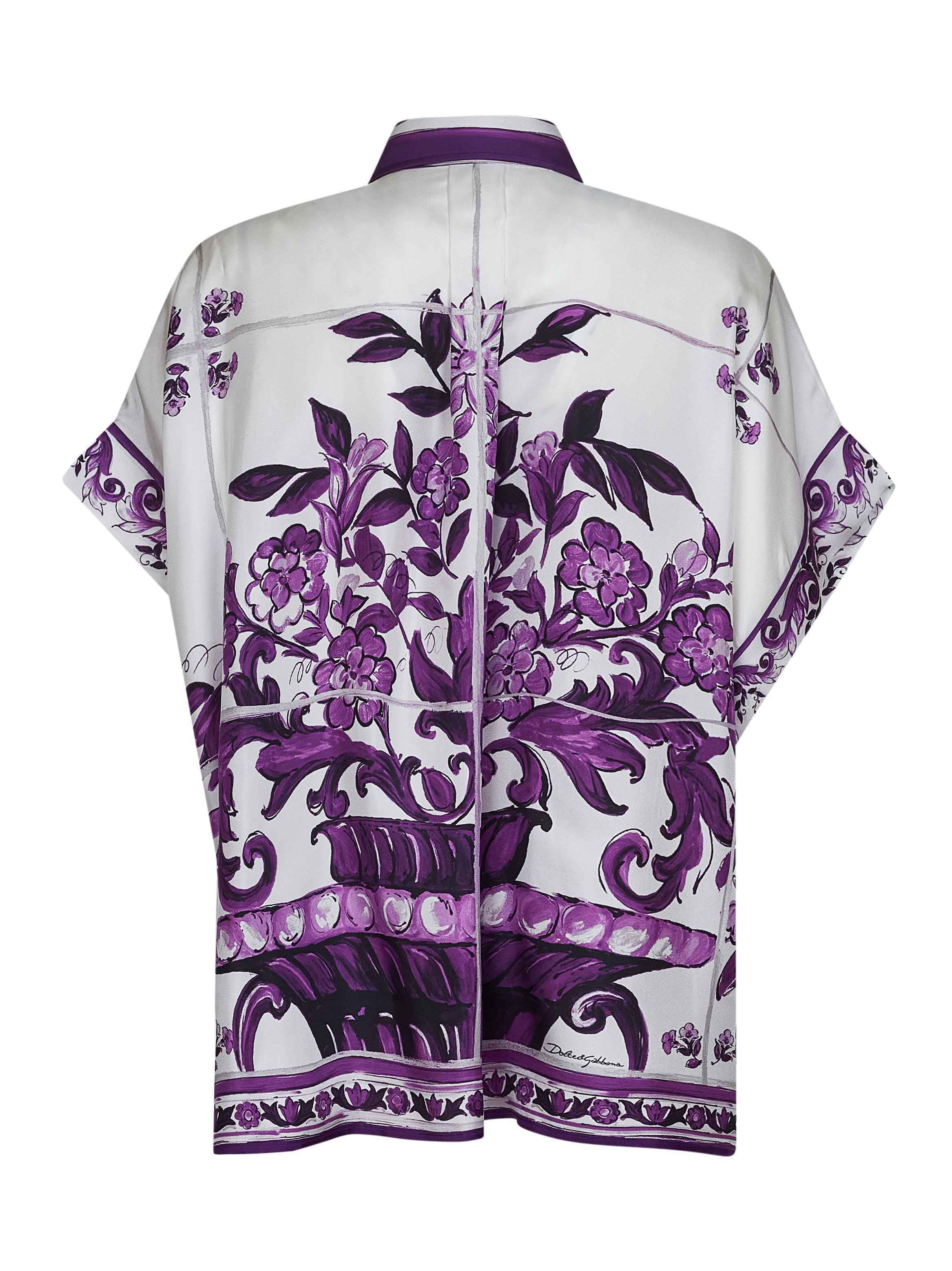 Maiolica print twill shirt - 2