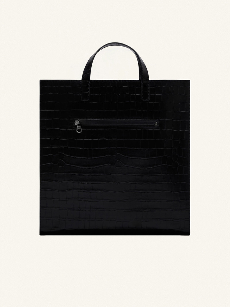 courrèges HERITAGE CROCO STAMPED TOTE BAG outlook
