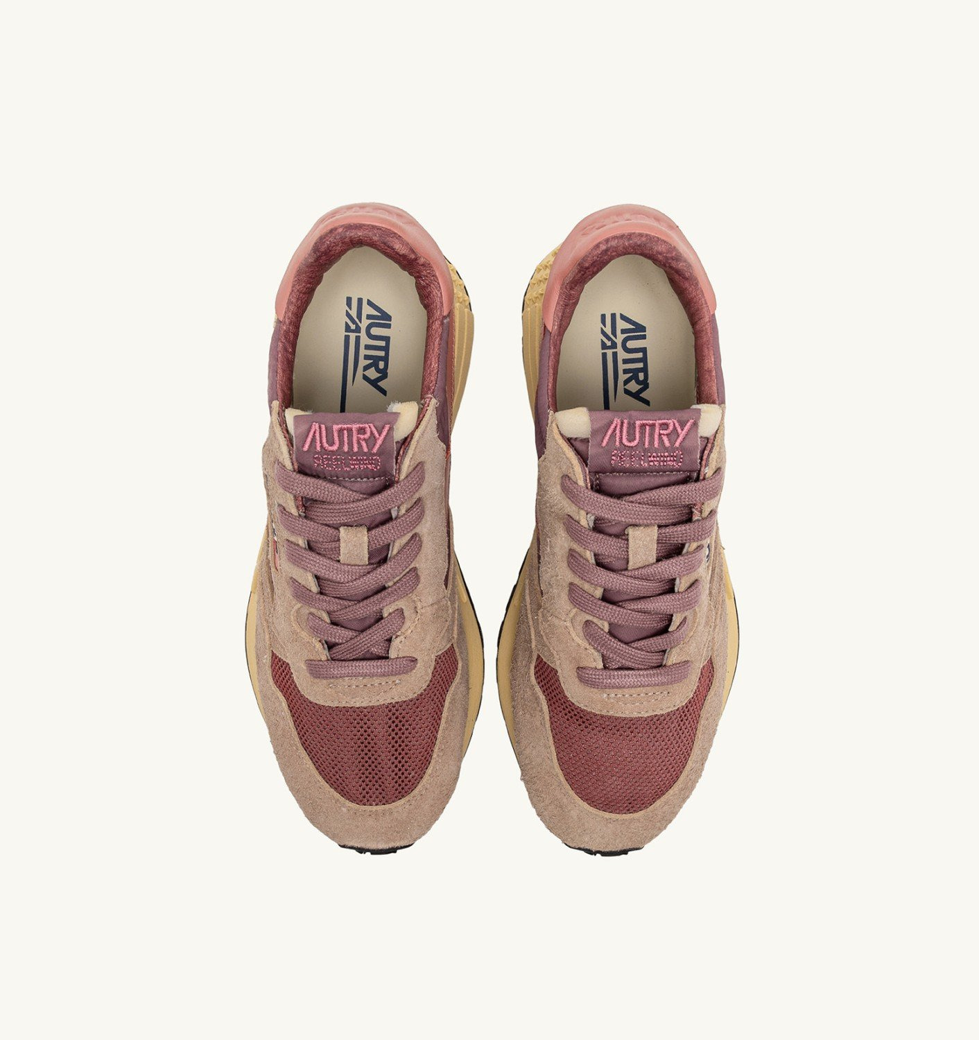 REELWIND LOW SNEAKERS IN NYLON SUEDE AND LEATHER COLOR ROSE AND DESERT SAND - 5