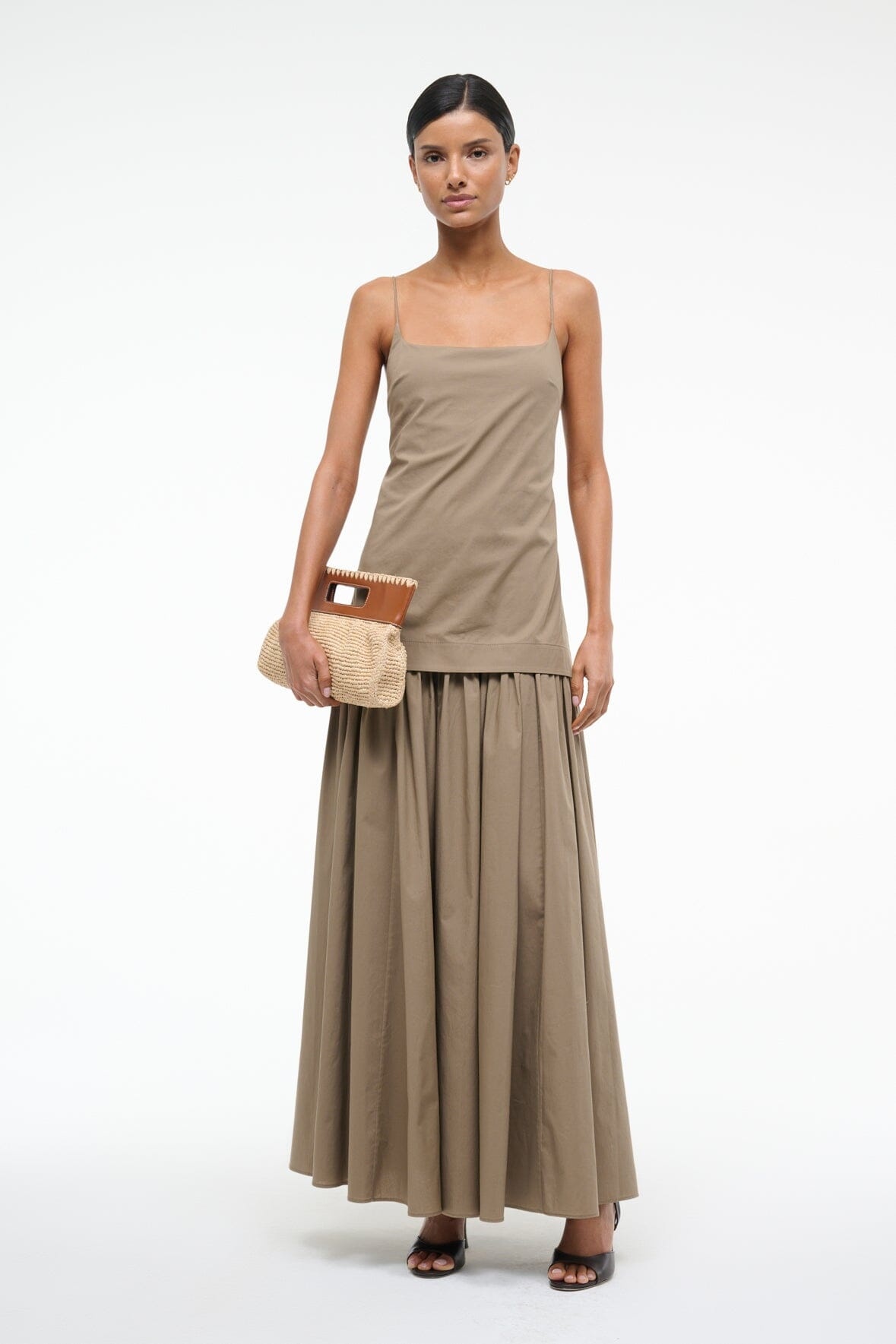 STAUD ARI DRESS TAUPE - 6