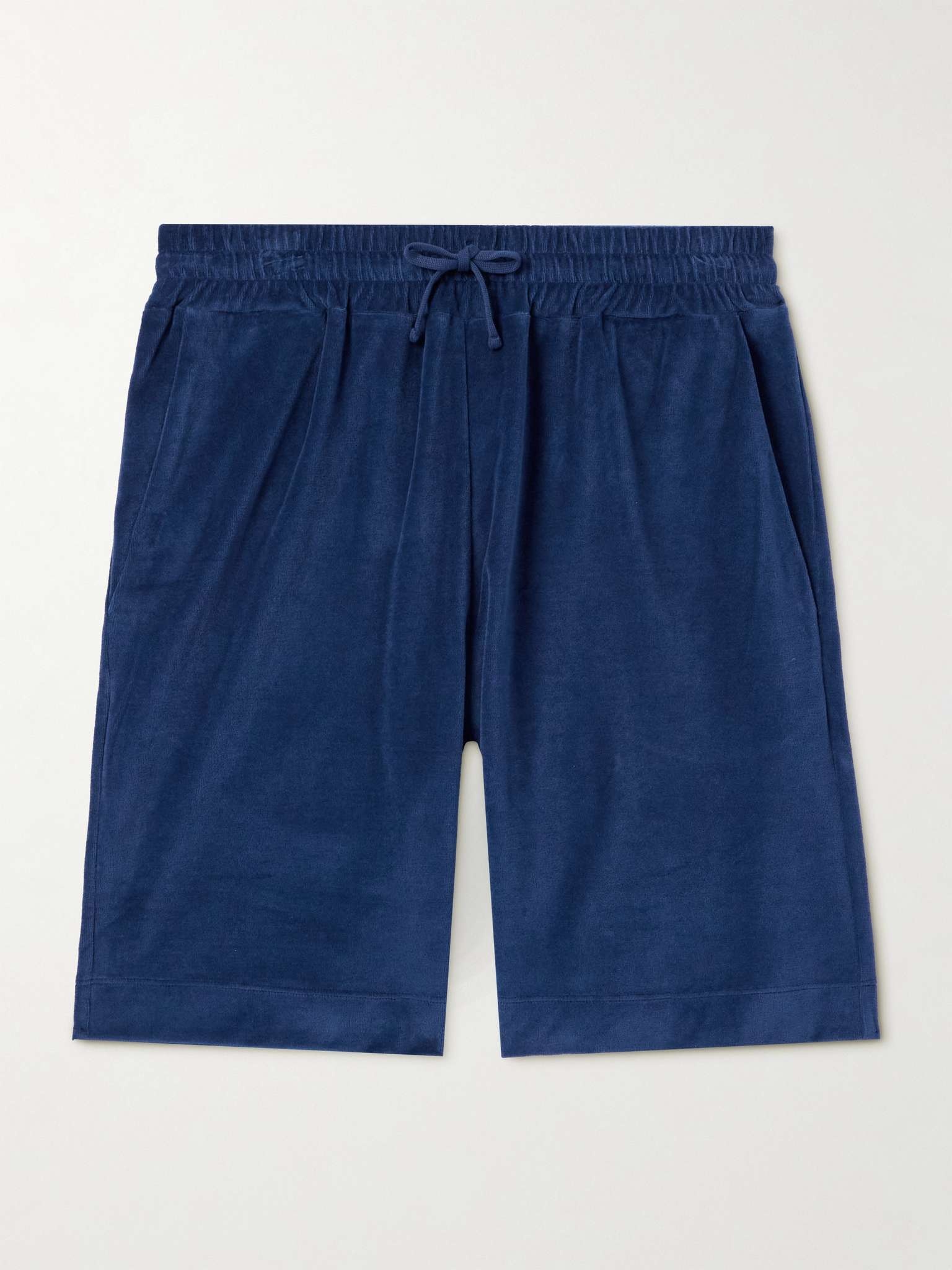 Straight-Leg Cotton and Silk-Blend Chenille Drawstring Bermuda Shorts - 1