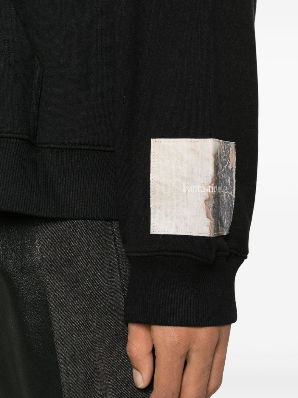 slogan-print organic-cotton hoodie - 6