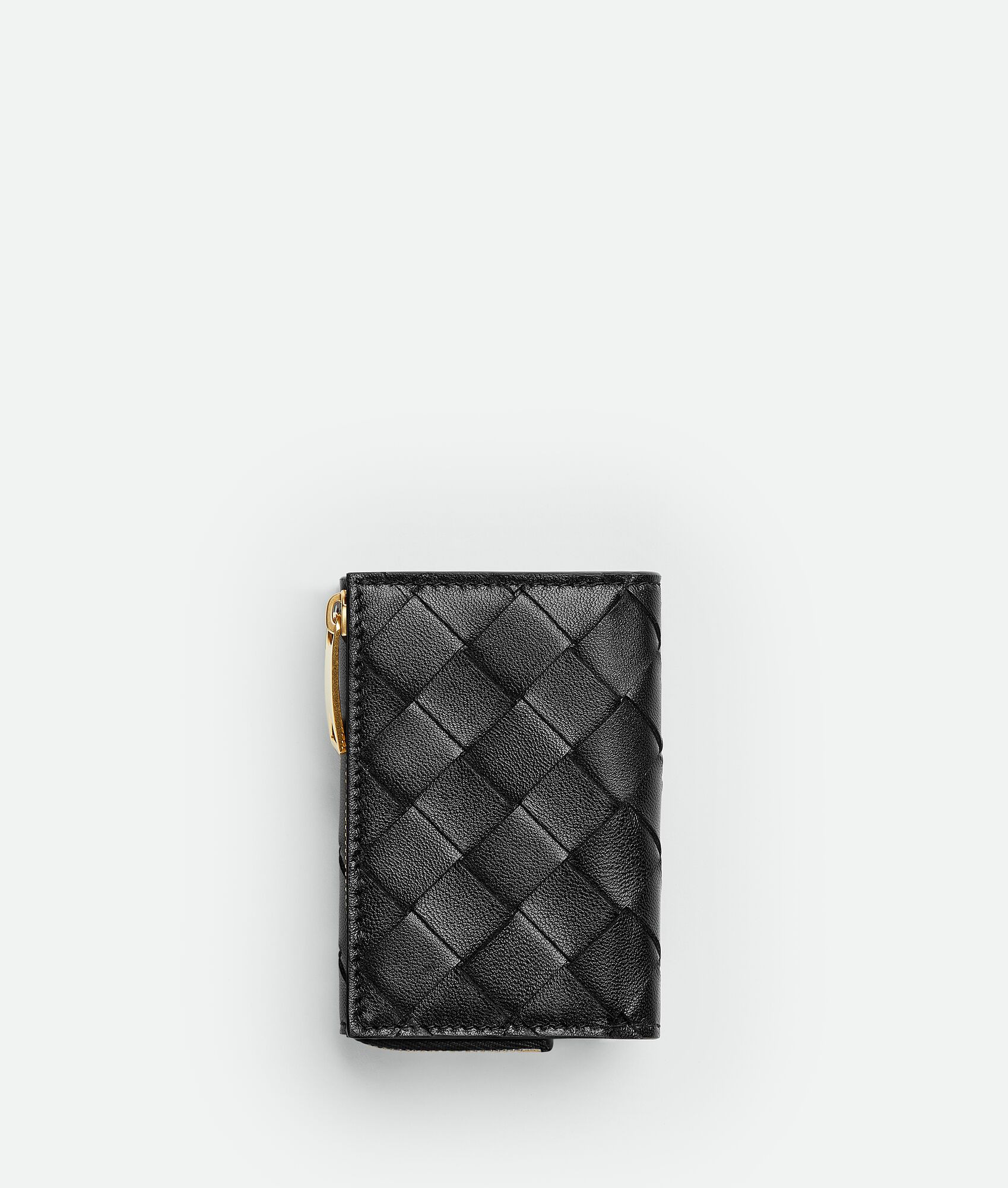Small Intrecciato Tri-Fold Zip Wallet - 3