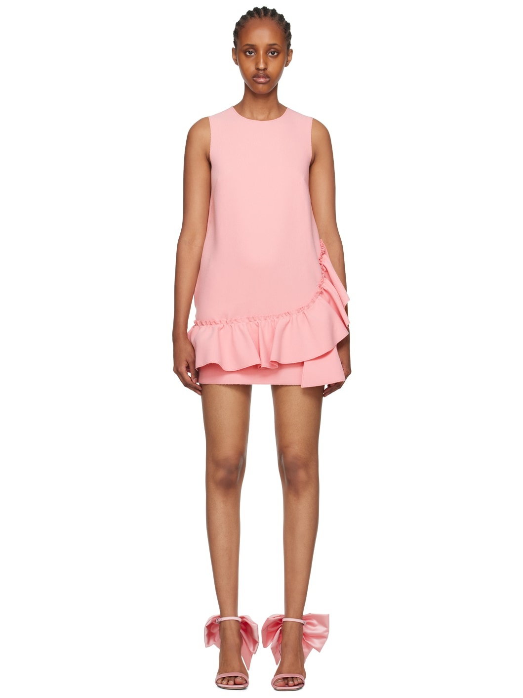 Pink Ruffled Minidress - 1