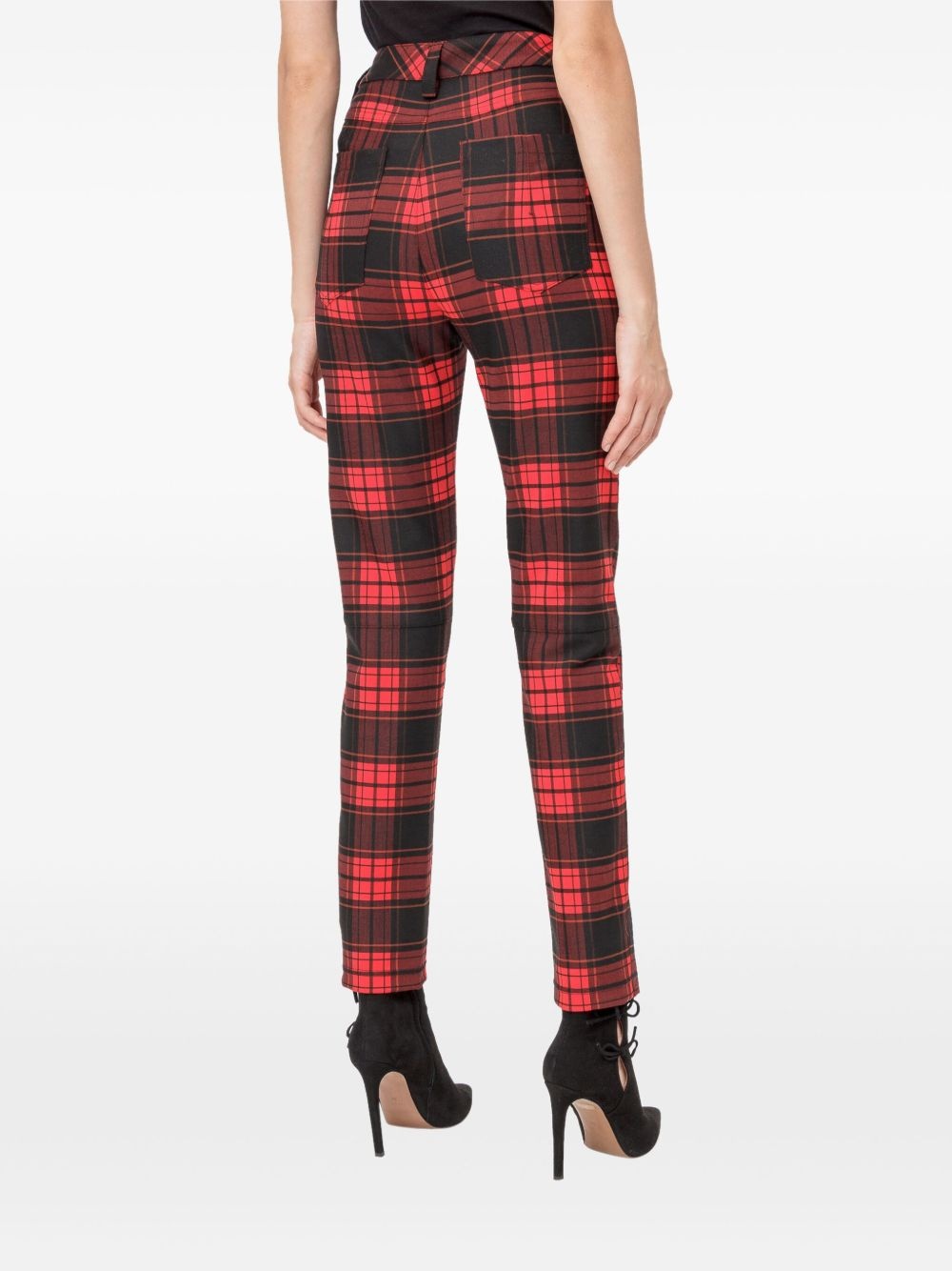 checked skinny trousers - 3