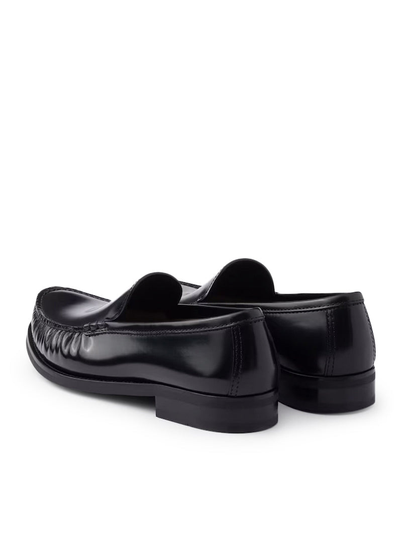 Prada Men Brushed Leather Loafers - 4