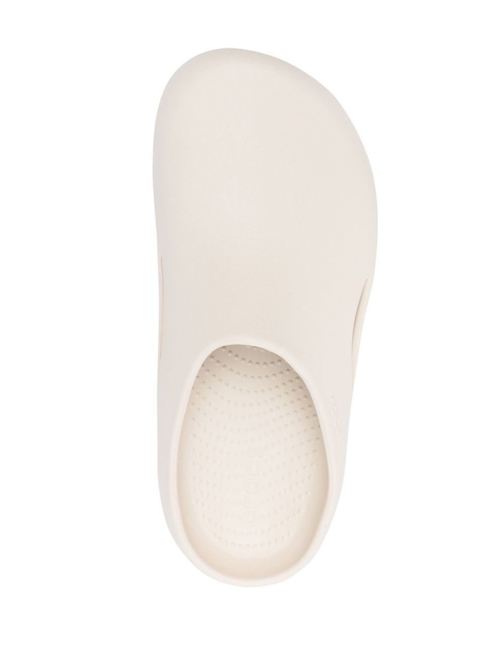 logo-embossed round-toe slides - 4