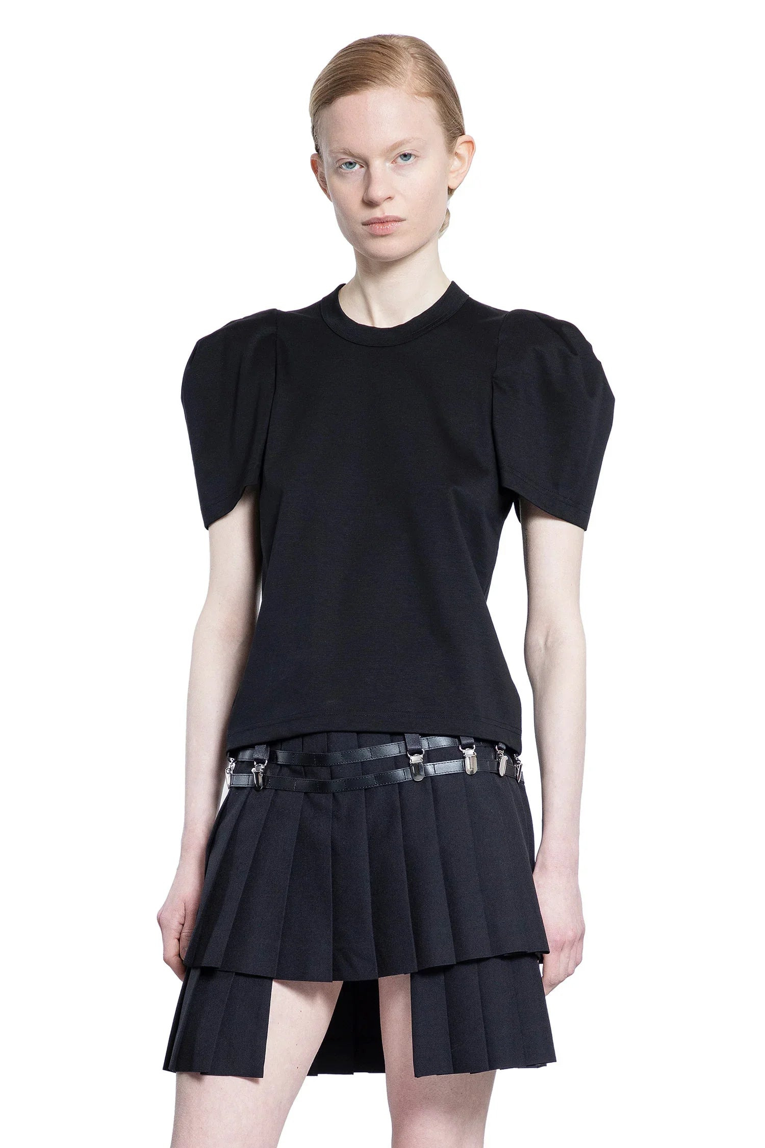 Puff-Sleeve-Cotton-Jersey-T-Shirt - 5