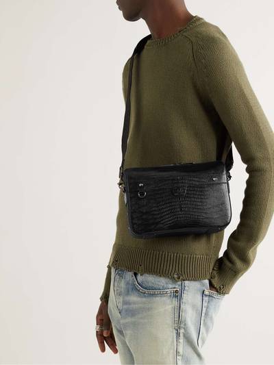 Christian Louboutin Ruisbuddy Studded Rubber-Trimmed Full-Grain Leather Messenger Bag outlook
