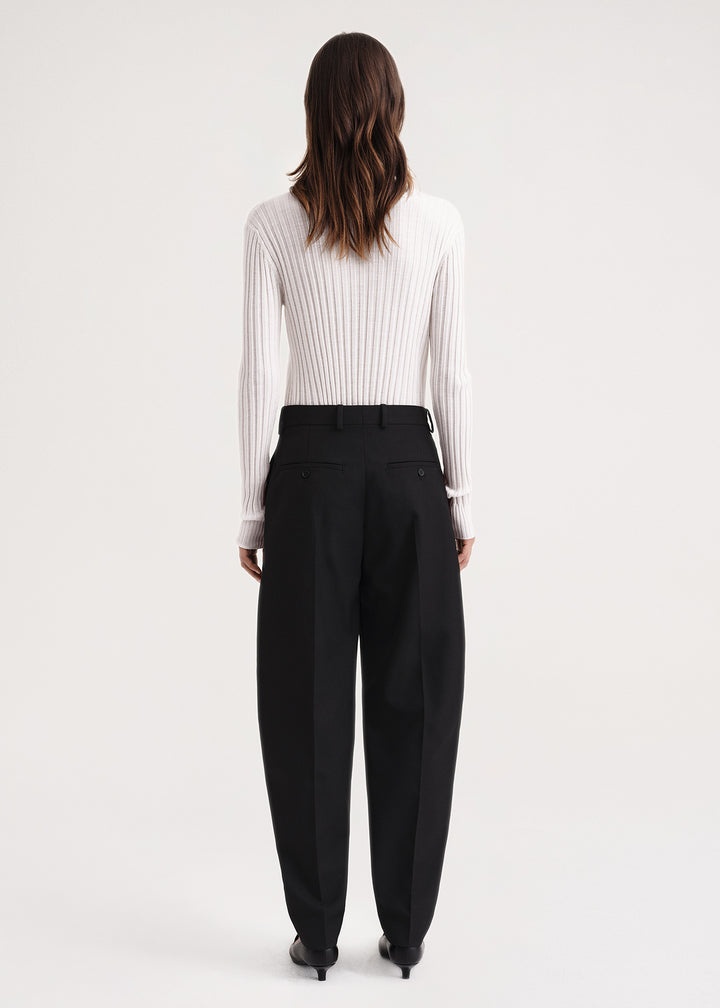 Barrel leg trousers black - 4