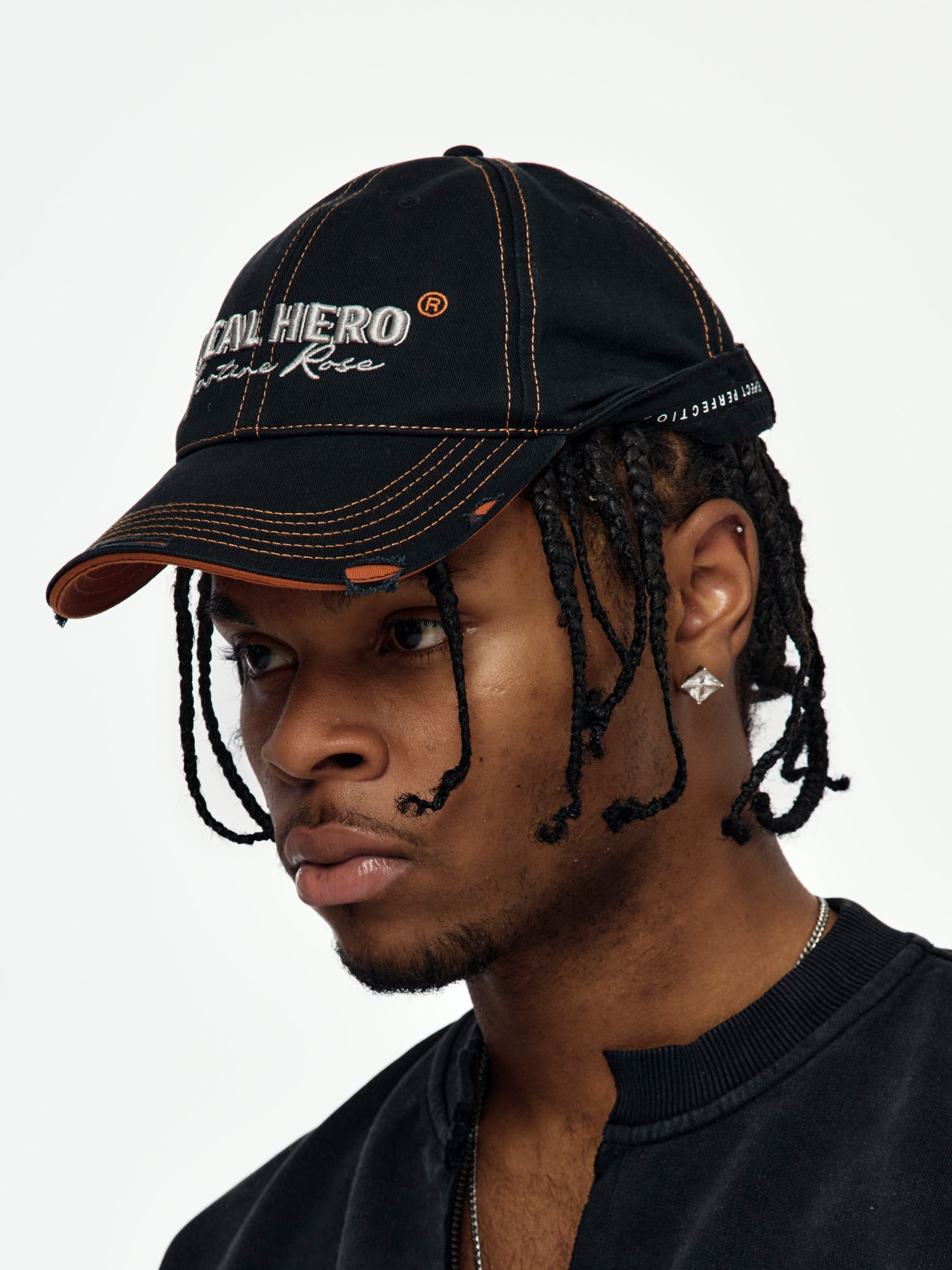 ROLL BACK CAP (BLACK/ORANGE) - 2