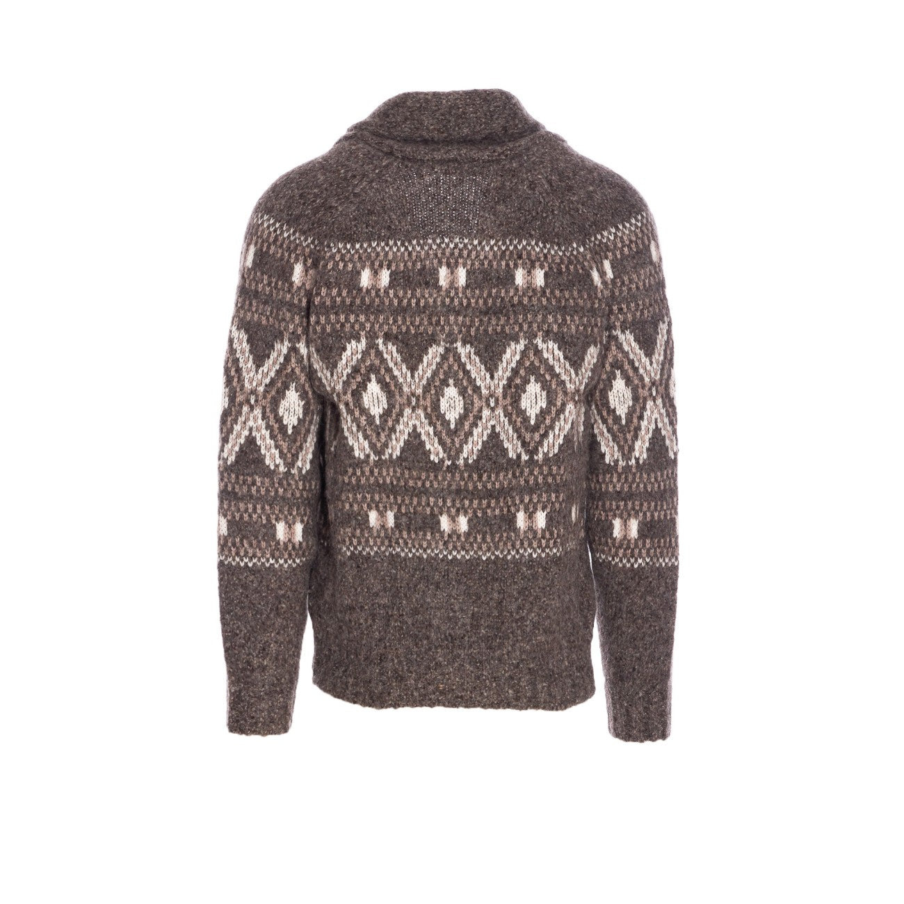 Brunello Cucinelli Men Geometric Jacquard Print Cardigan - 2