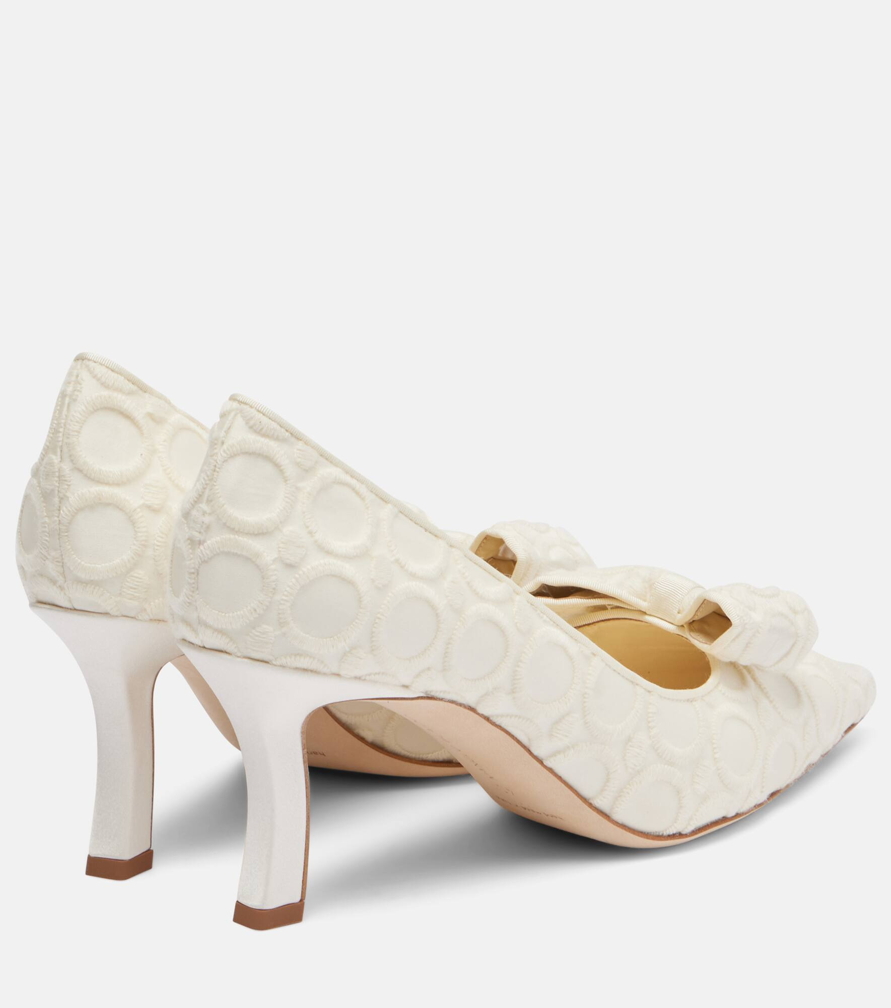 Epirotes 70 embroidered satin pumps - 2