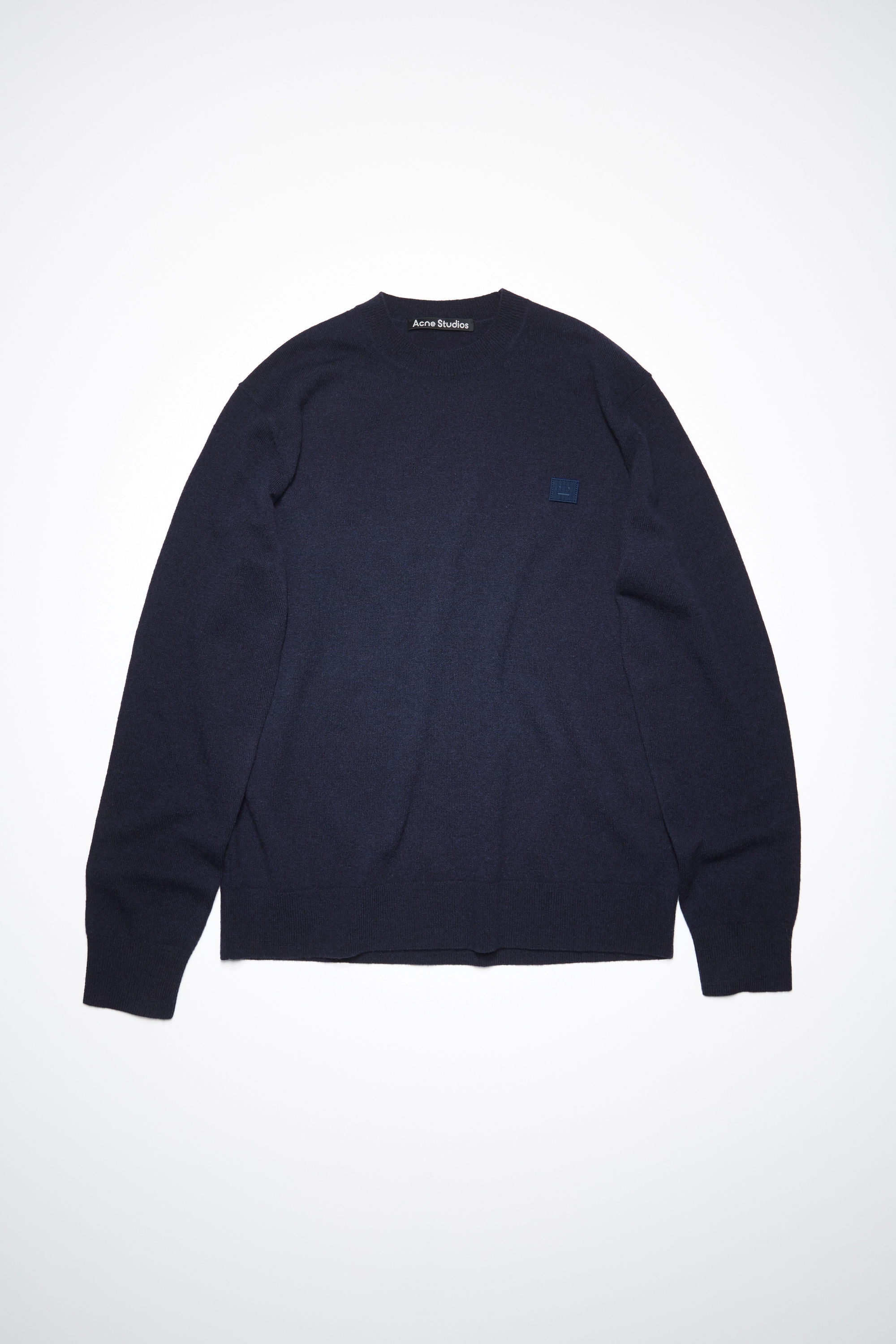 Wool crew neck sweater - Navy - 4