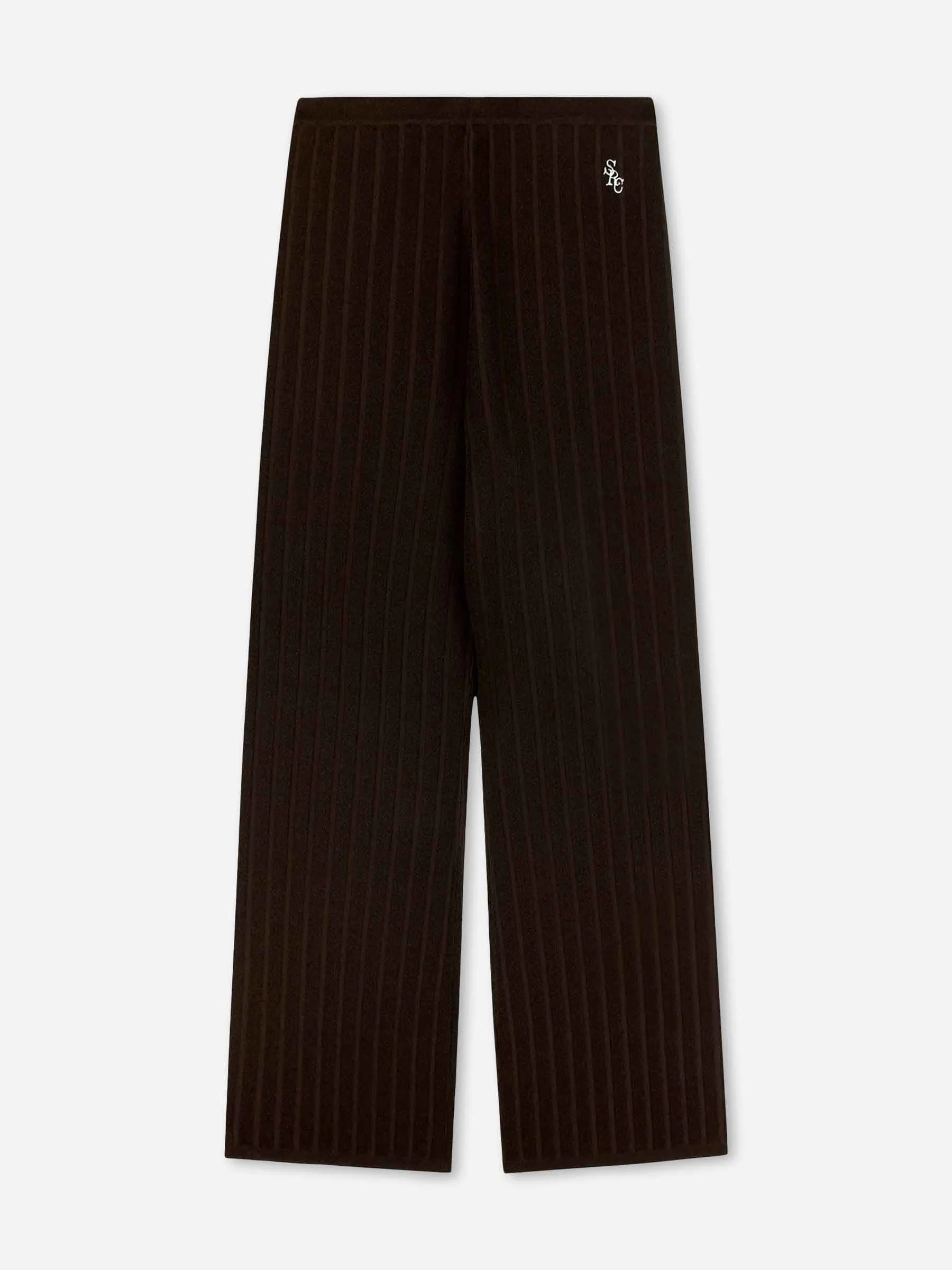 RIBBED KNIT JOGGERS - 1