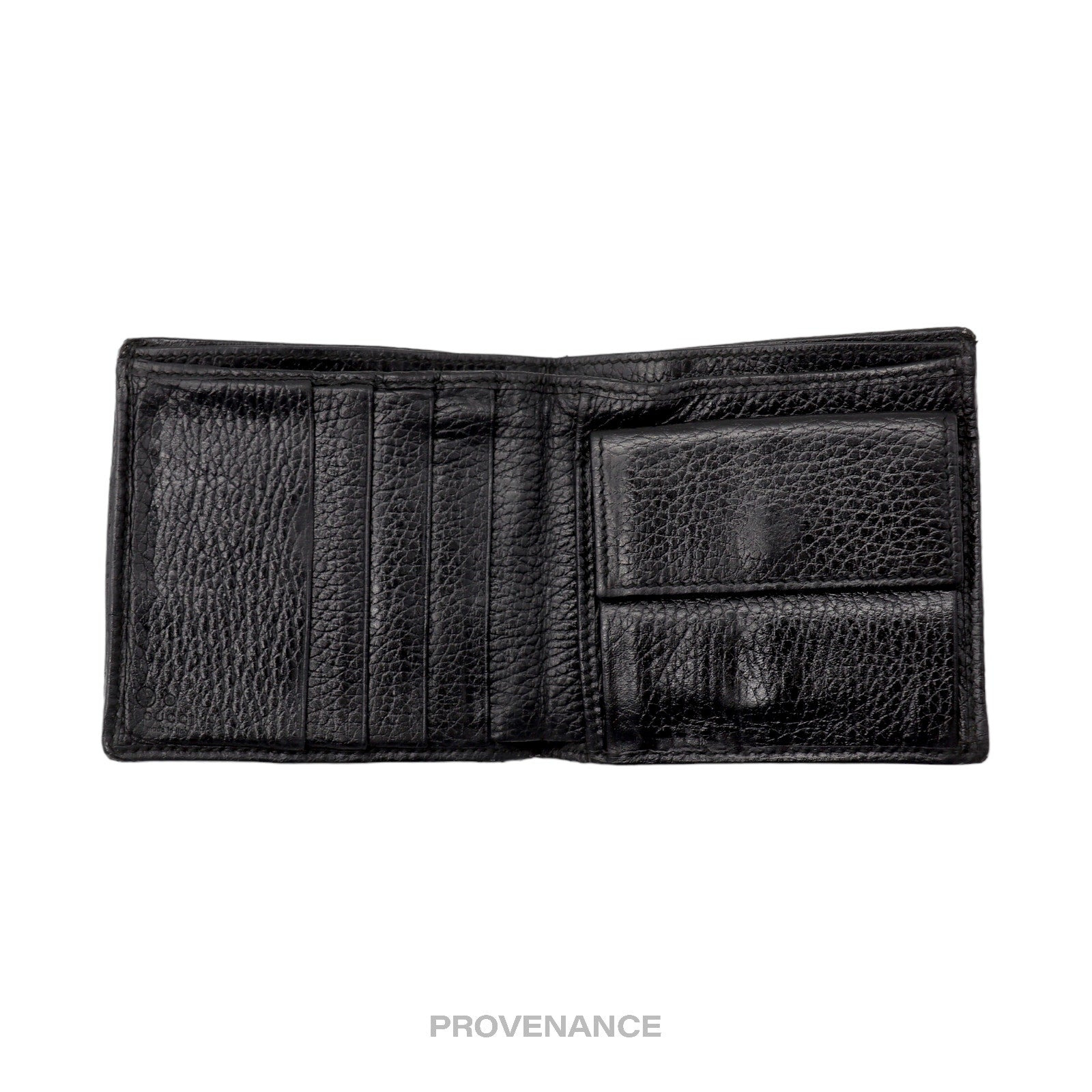 Gucci Bifold Wallet with Web - Black Leather - 6
