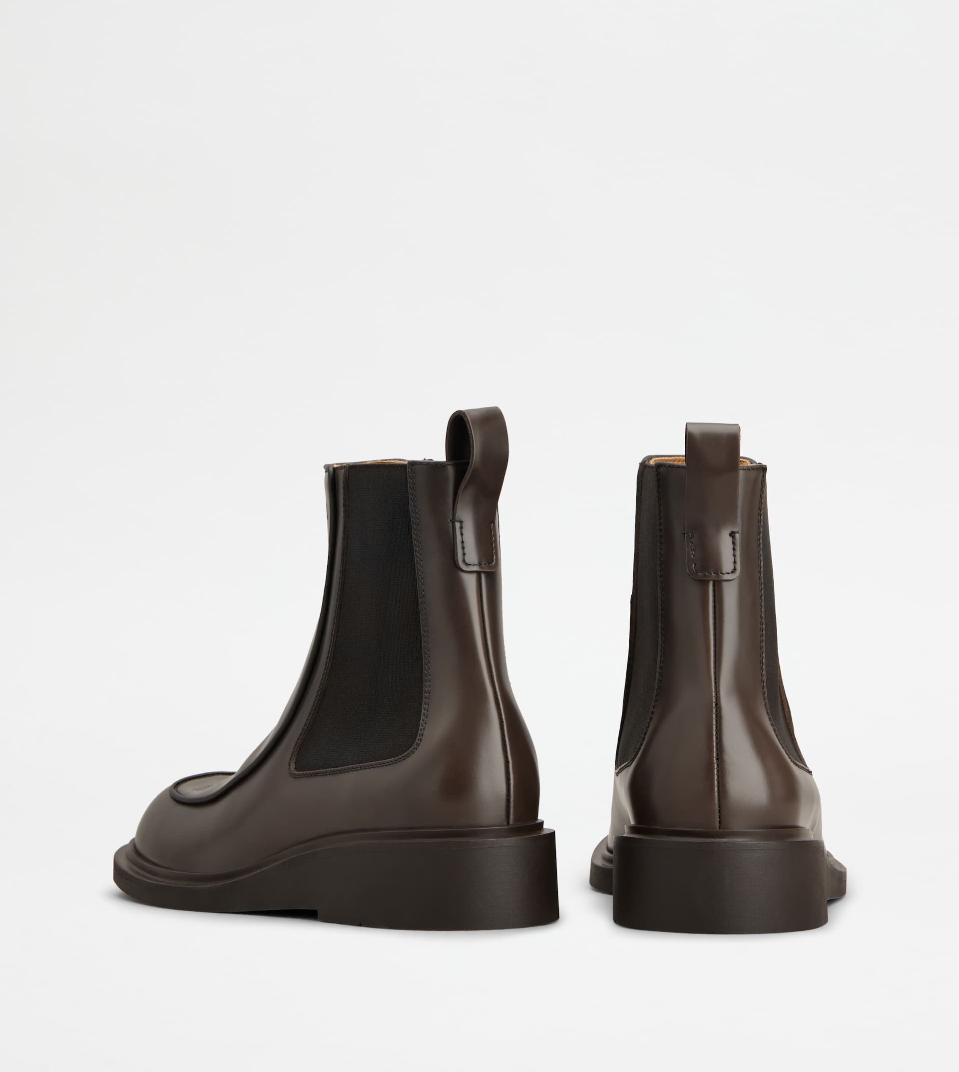 CHELSEA ANKLE BOOTS IN LEATHER - BROWN - 3