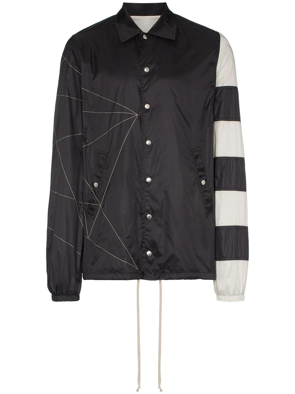 Striped windbreaker jacket - 1