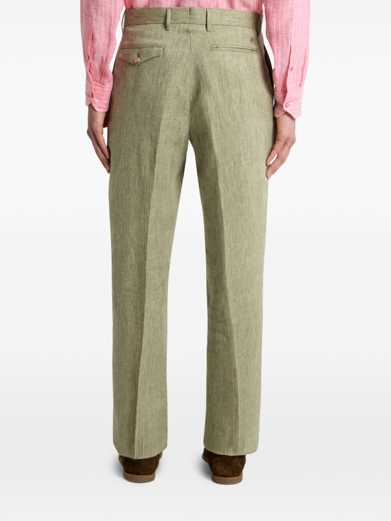 chevron-motif straight-leg trousers 3