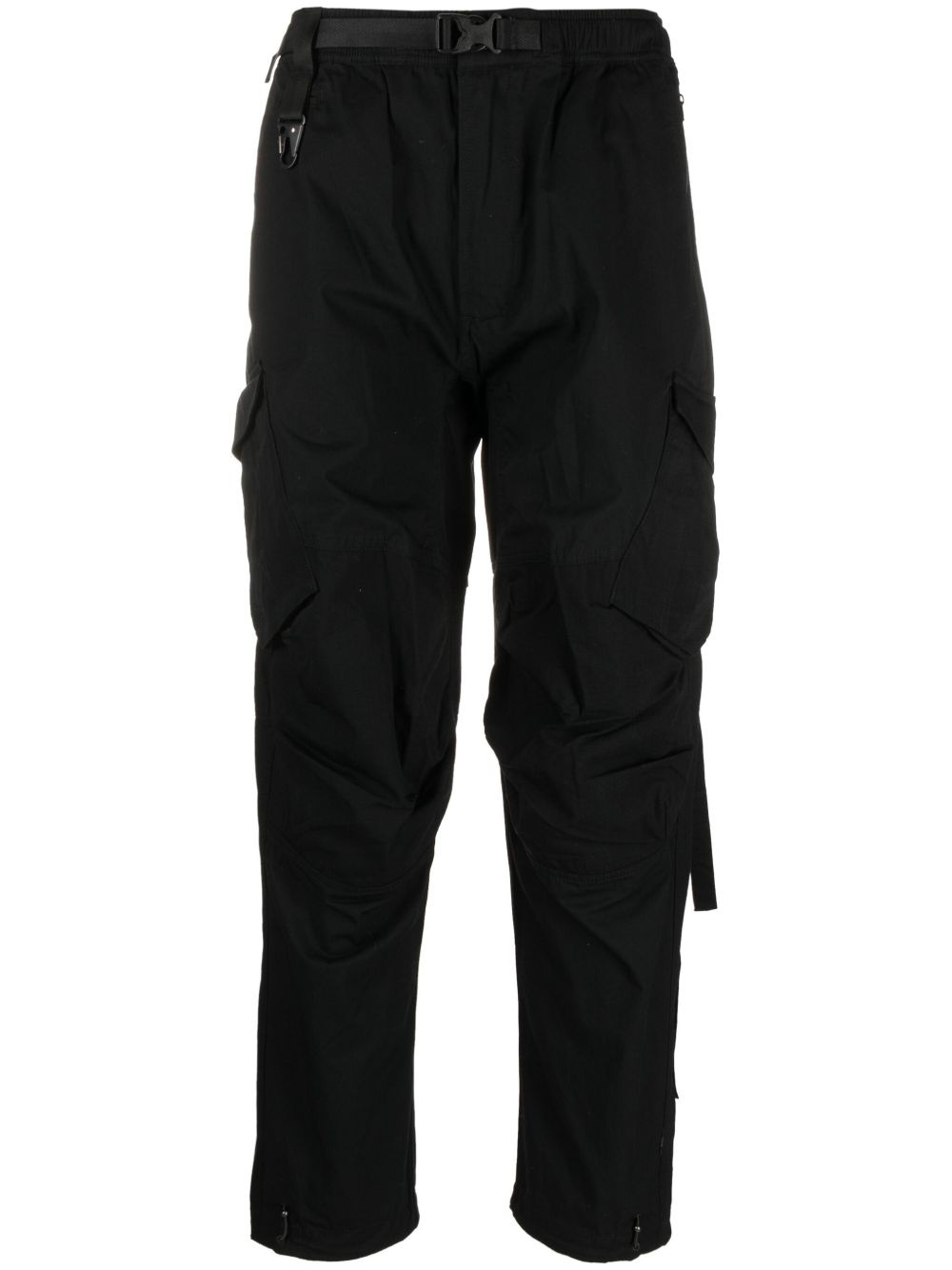straight-leg cotton blend trousers - 1