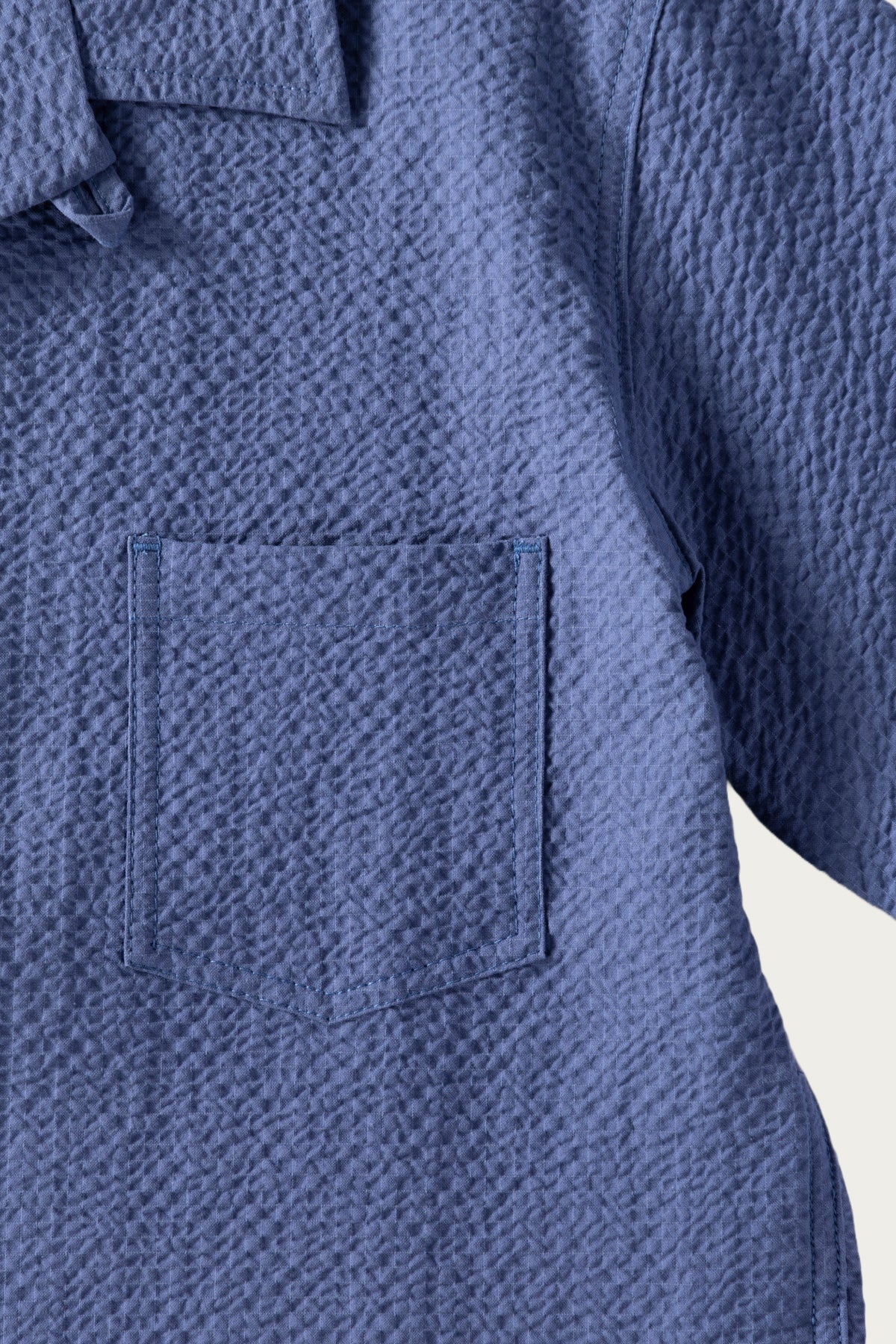 Seersucker Cocktail Shirt - Blue - 3