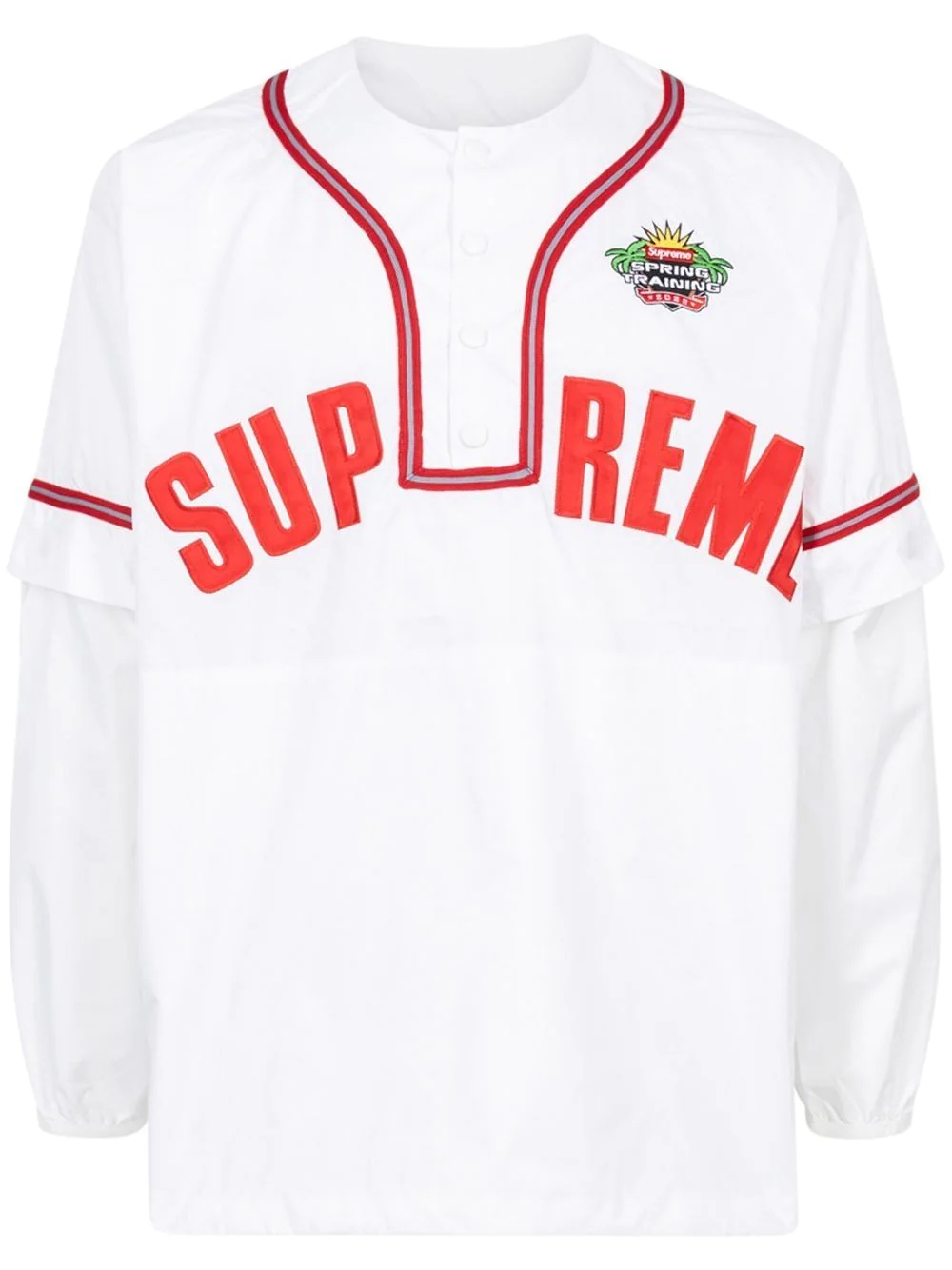 snap-off sleeve baseball top - 1