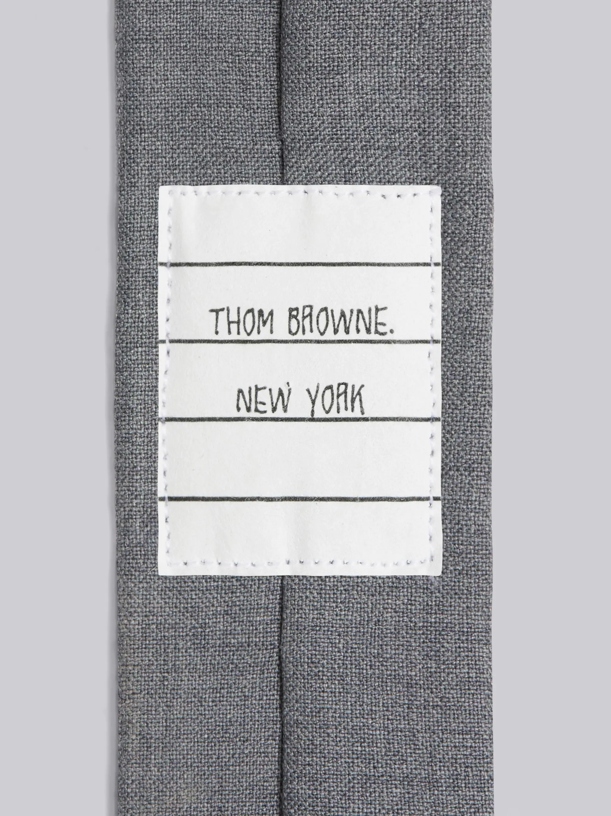 Medium Grey Plain Weave 4-Bar Tie - 2