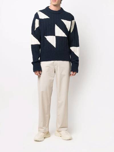 OAMC geometric crew-neck jumper outlook