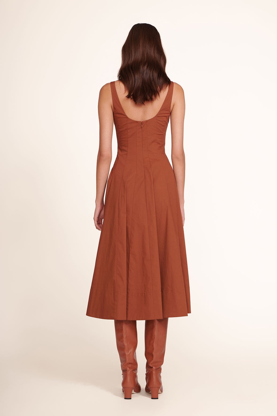 STAUD | WELLS DRESS TAN - 4