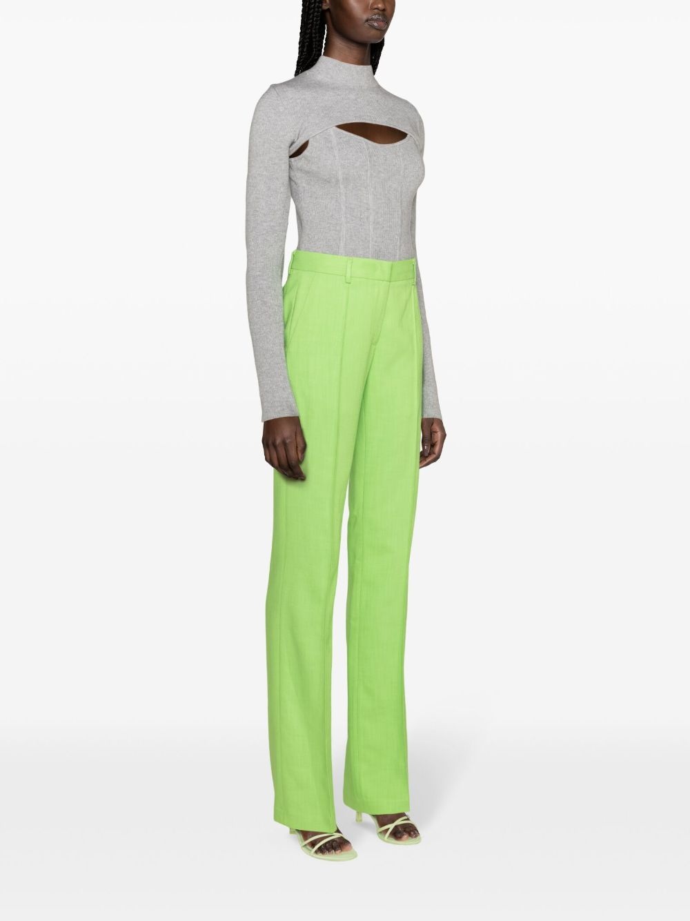 straight-leg tailored trousers - 3