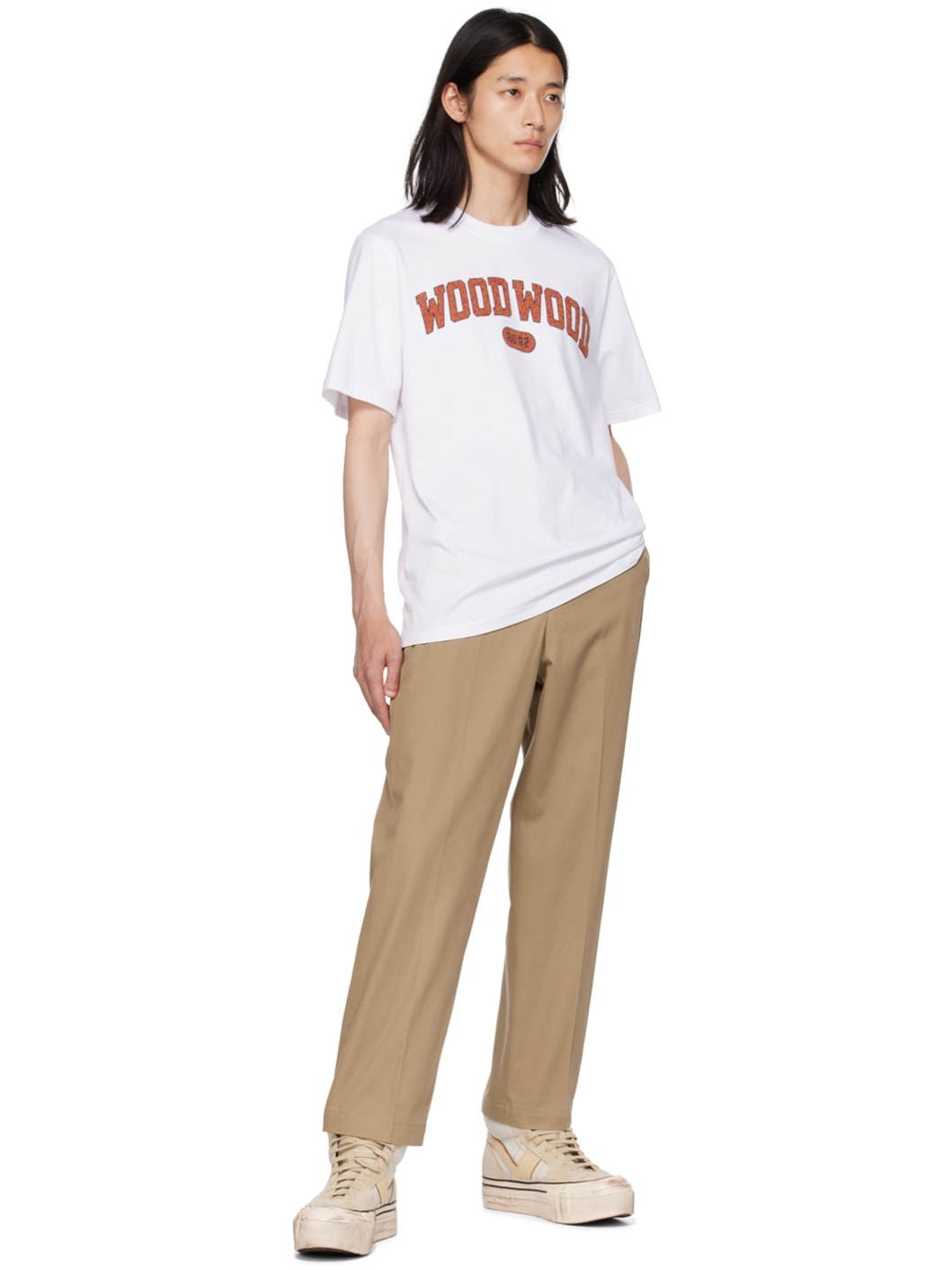 【関税込み】Wood Wood ホワイト Bobby Tシャツ Wood Wood White Bobby Ivy T-Shirt | REVERSIBLE