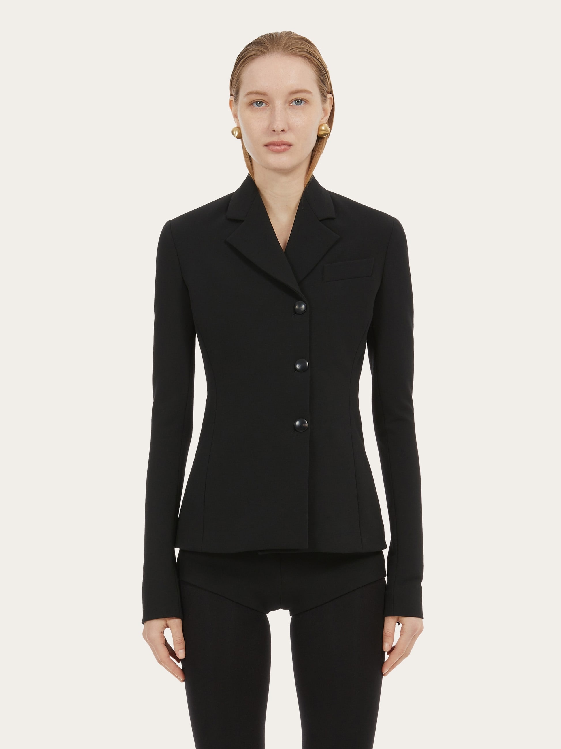 Single breasted asymmetric blazer - 2