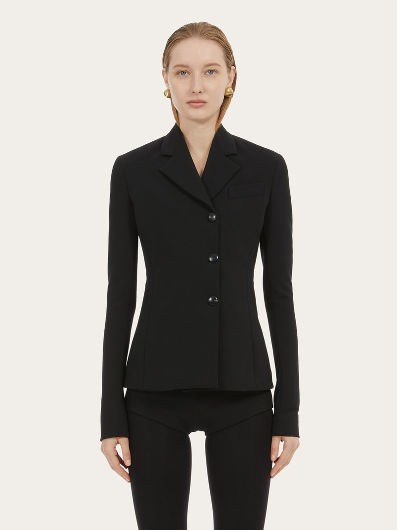 FERRAGAMO Single breasted asymmetric blazer outlook
