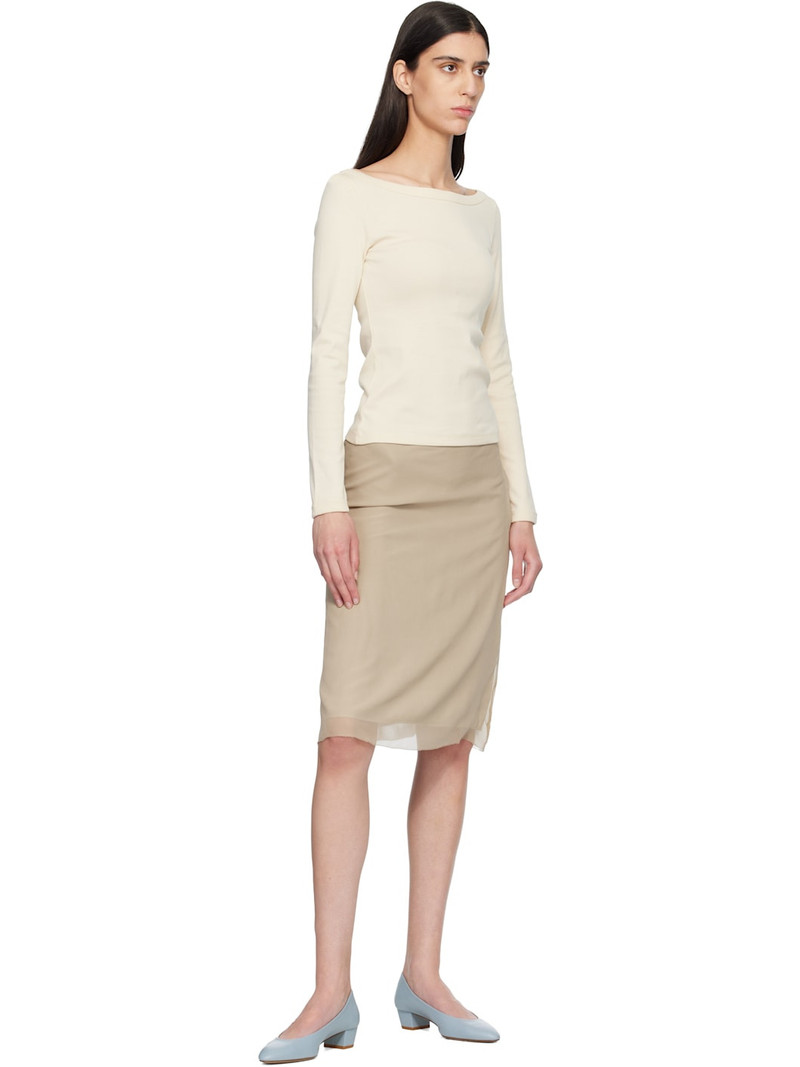 FLORE FLORE Off-White Steffi Longsleeve T-shirt outlook