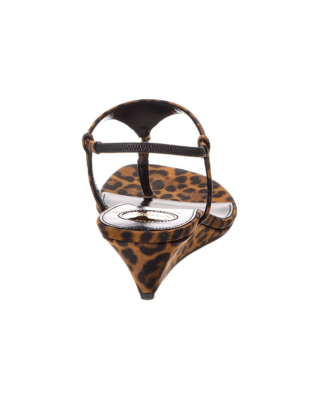 Saint Laurent Cassandra Grosgrain Wedge Sandal - 3