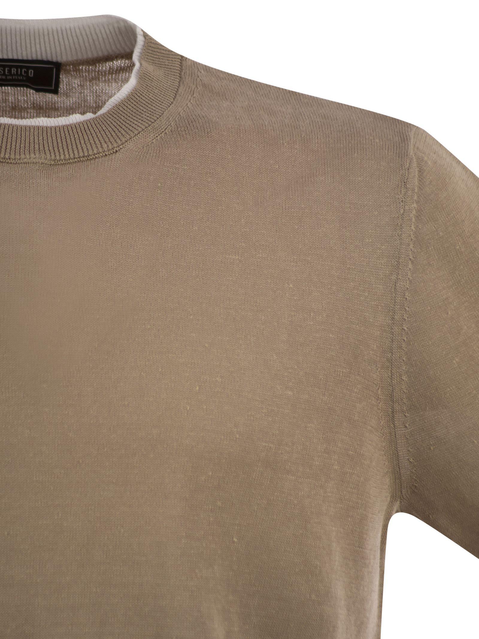 Peserico - Peserico Men T-Shirt In Linen And Cotton Yarn - 4