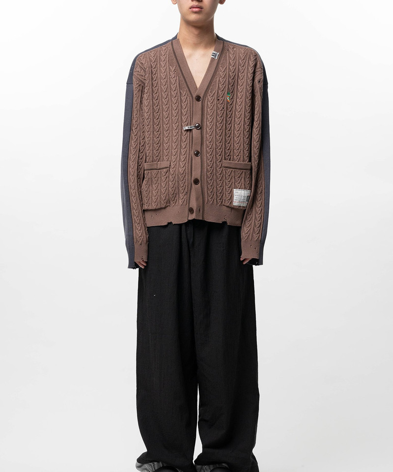 Front Back Combined Knit Cardigan 8