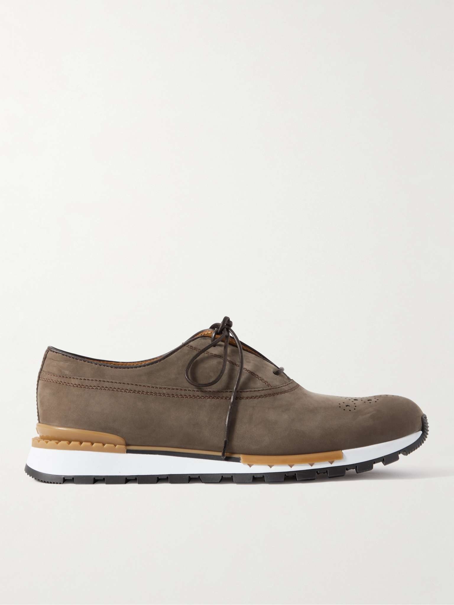 Fast Track Perforated Nubuck Sneakers - 1