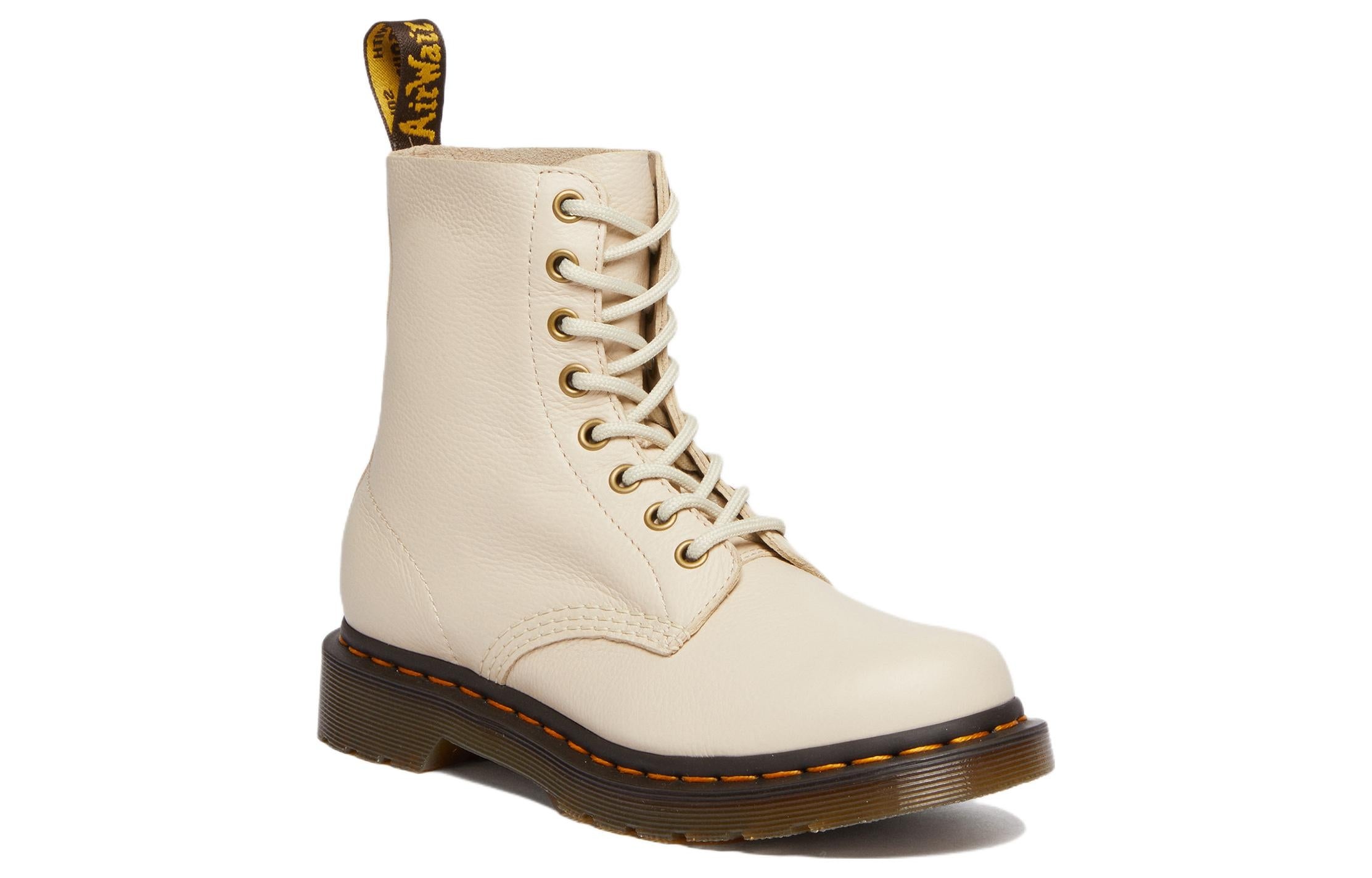 (WMNS) Dr.Martens 1460 Pascal Virginia Leather Boots 'Parchment Beige' 26802292 - 2