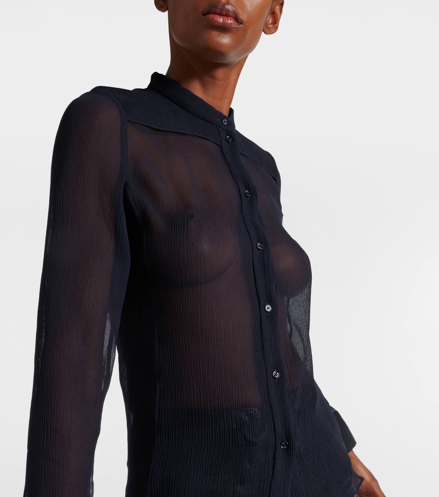 Silk chiffon shirt - 5