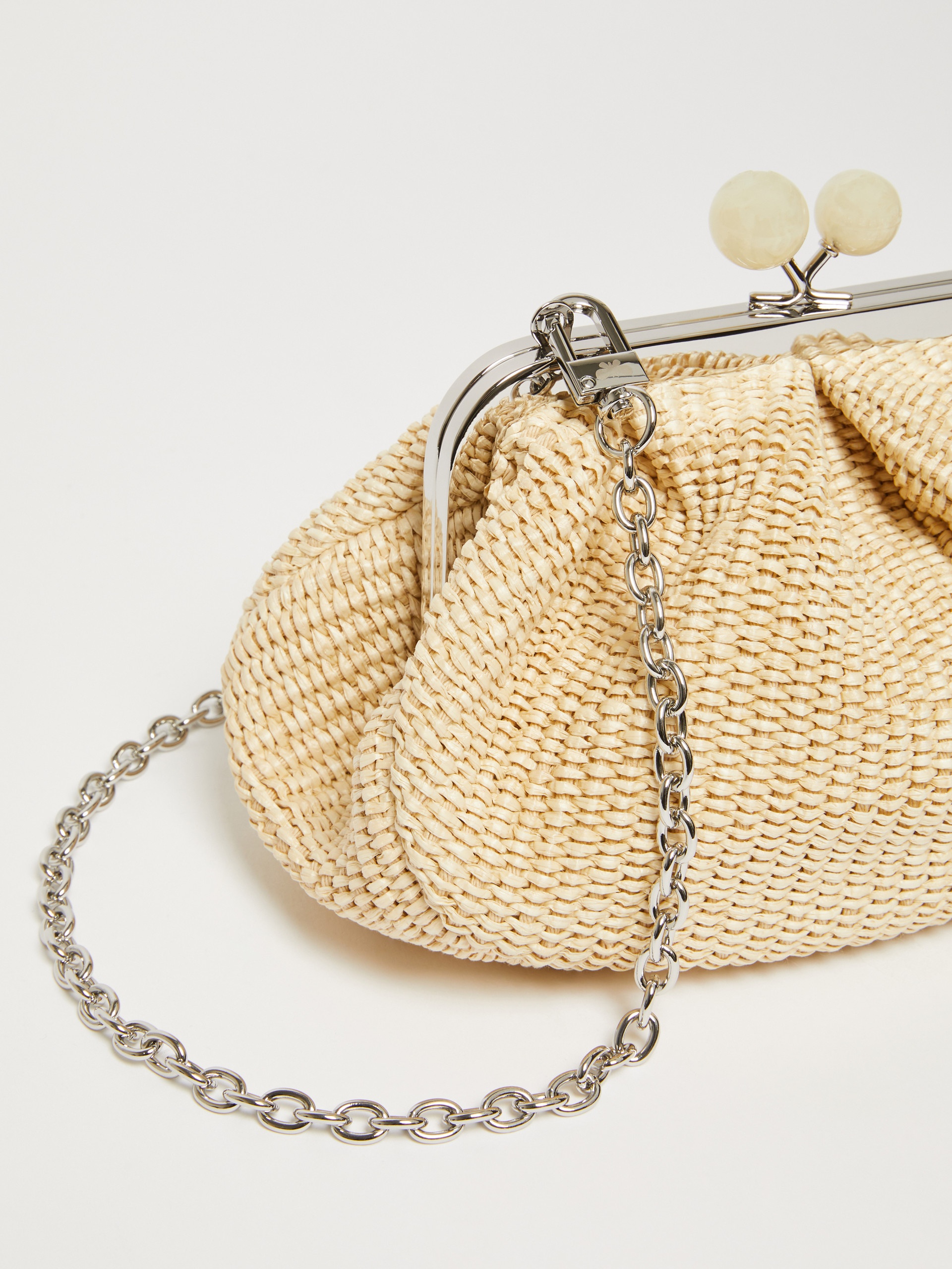 PALMAS Small raffia-effect Pasticcino Bag - 4