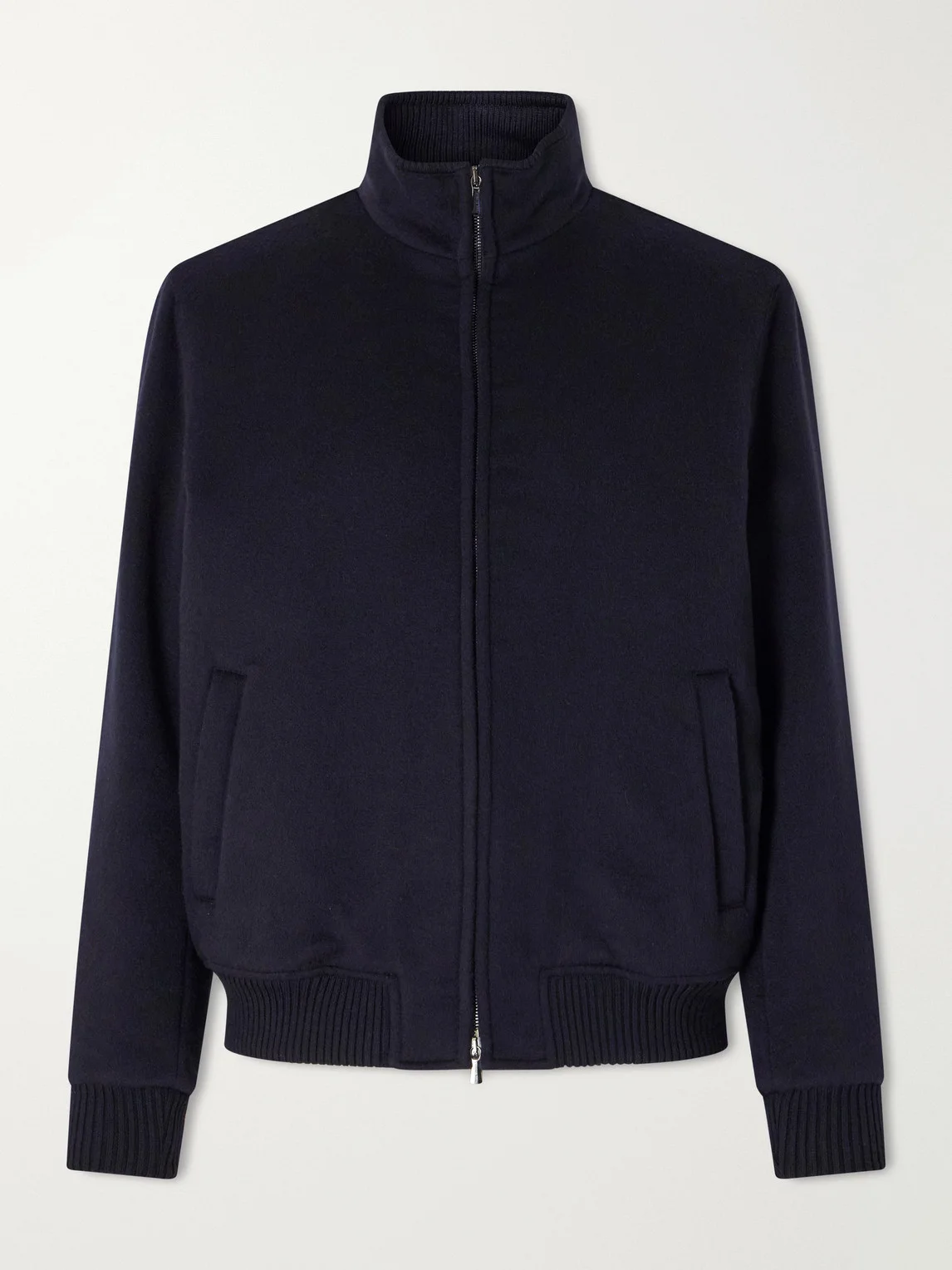 Wool and Cashmere-Blend Flannel Bomber Jacket - 1